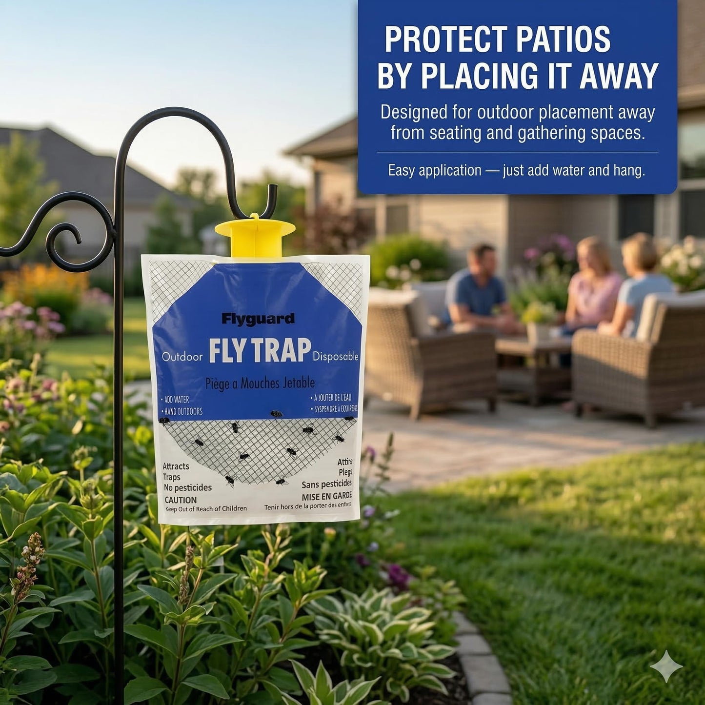 Flyguard 5-Pack Disposable Hanging Fly Trap Bag – Outdoor Odor-Free Insect Catcher for Patios, Gardens, Farms, and Campsites – Eco-Friendly, Pet Safe, No Electricity Required (Hang Style) 🍁 All In One Marketplace Canada