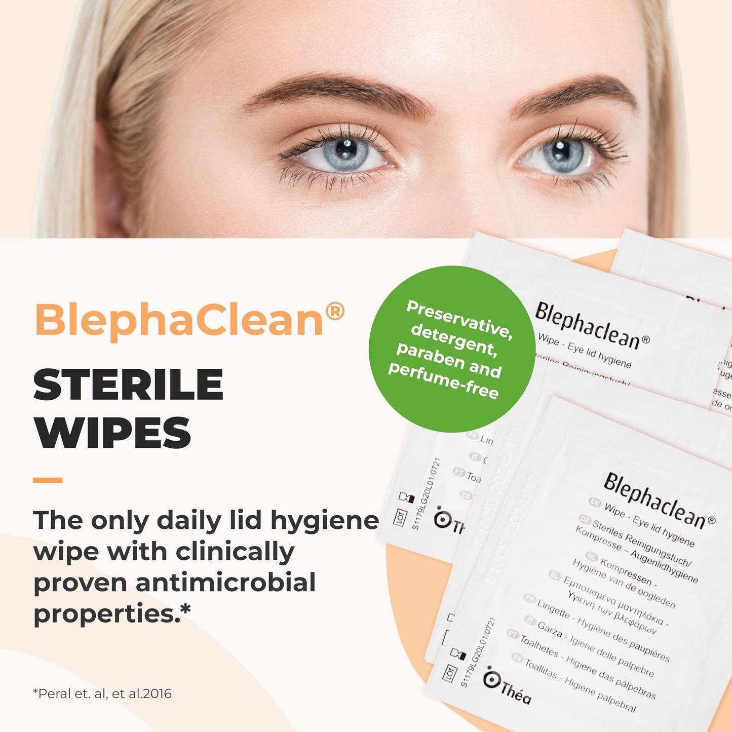 Thea Pharma BlephaClean Lid Wipes - Gentle, Sterile Ready-to-Use for Daily Lid Care, Ideal for those diagnosed with Dry Eye, including MGD & Blepharitis and Infants, Individually Wrapped - 30 Wipes 🍁 All In One Marketplace Canada