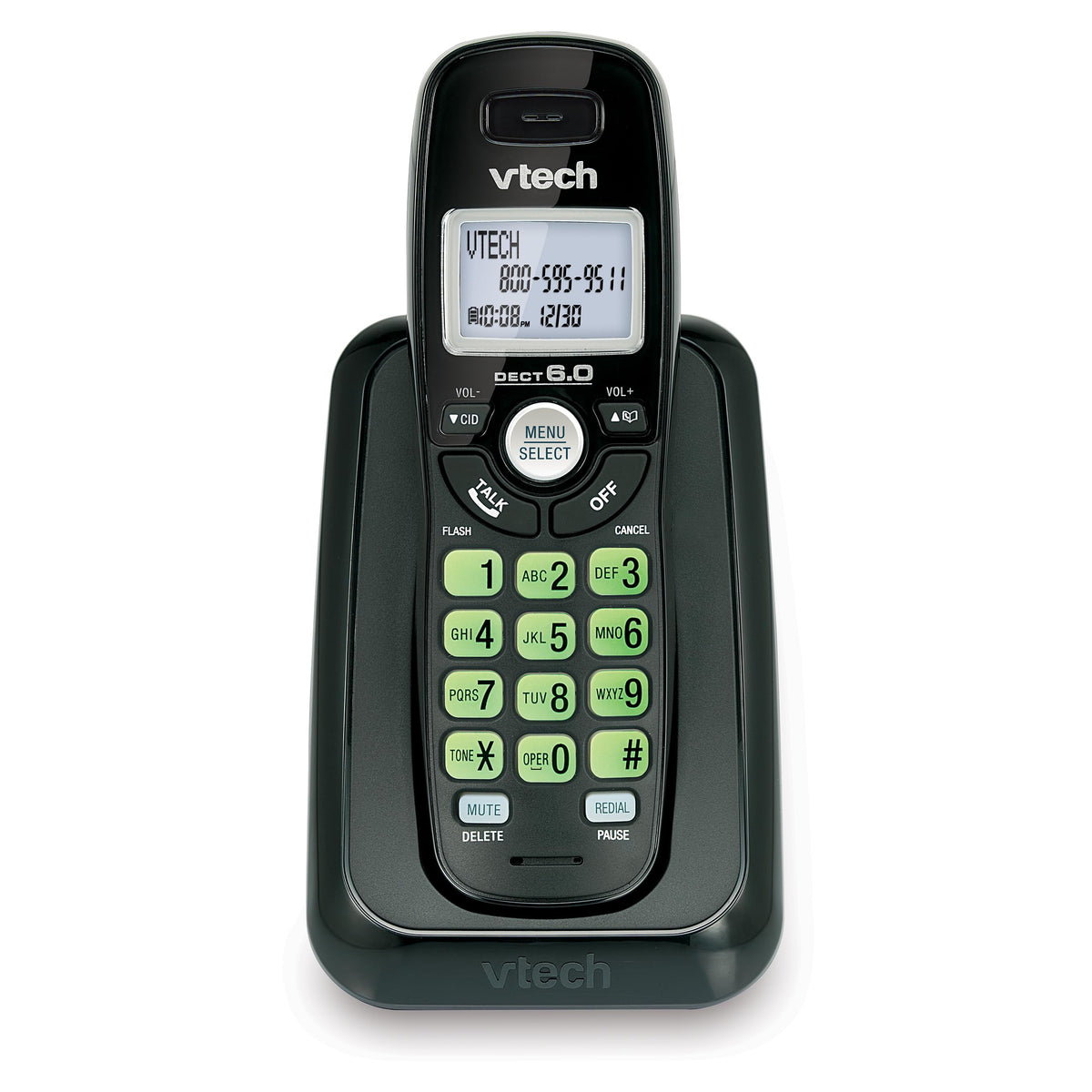 Vtech Dect 6.0 Single Handset Cordless Phone with Caller ID, Green Backlit Keypad and Display (CS6114-11) 🍁 All In One Marketplace Canada