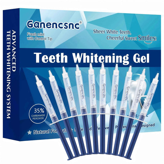 35% Ganencsnc 10-Pack Teeth Whitening Gel Refills - Gentle 35% Carbamide Peroxide Formula - Compatible with Teeth whitening Kit,No Sensitive Teeth Whitener 🍁 All In One Marketplace Canada