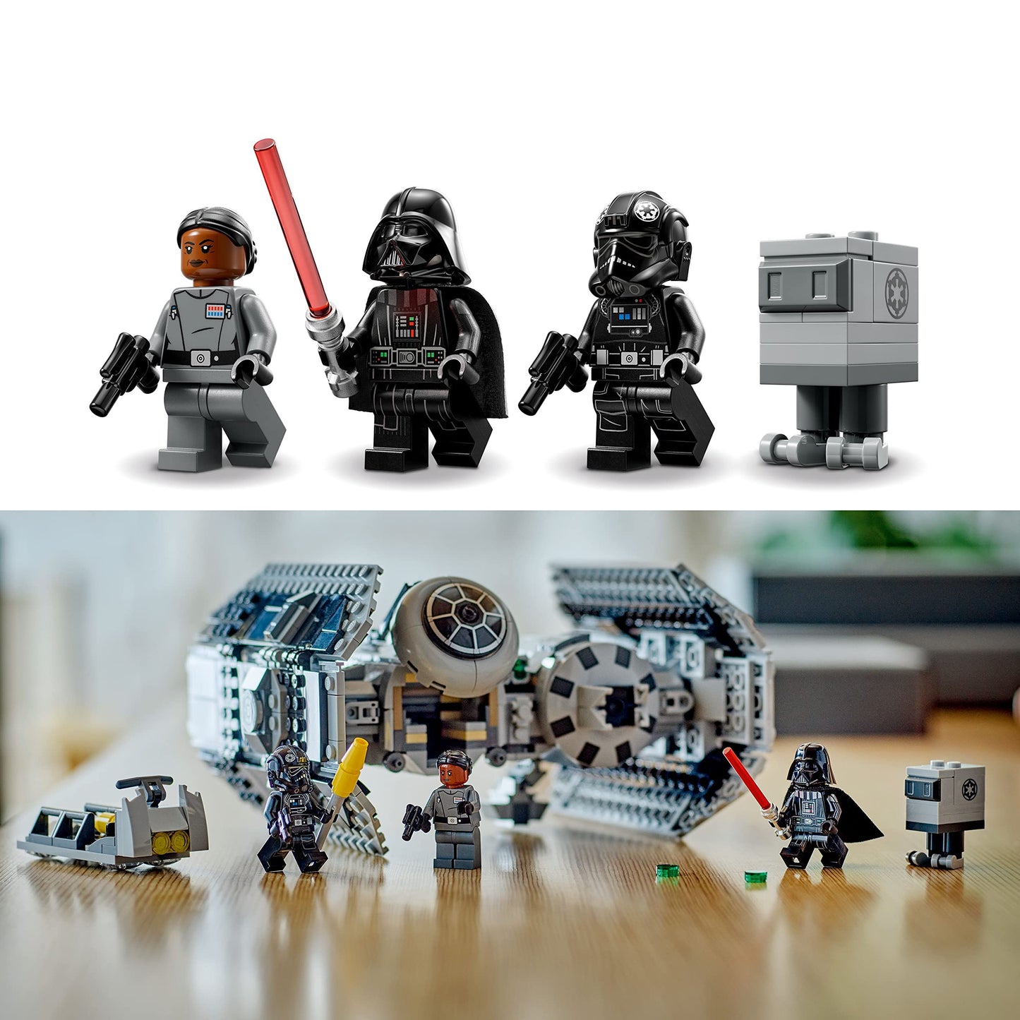 LEGO Star Wars TIE Bomber Model Building Kit, Star Wars Toy Starfighter with Gonk Droid Figure, Darth Vader Minifigure and Lightsaber, Collectible Star Wars Gift for 9 Year Olds, 75347 🍁 All In One Marketplace Canada