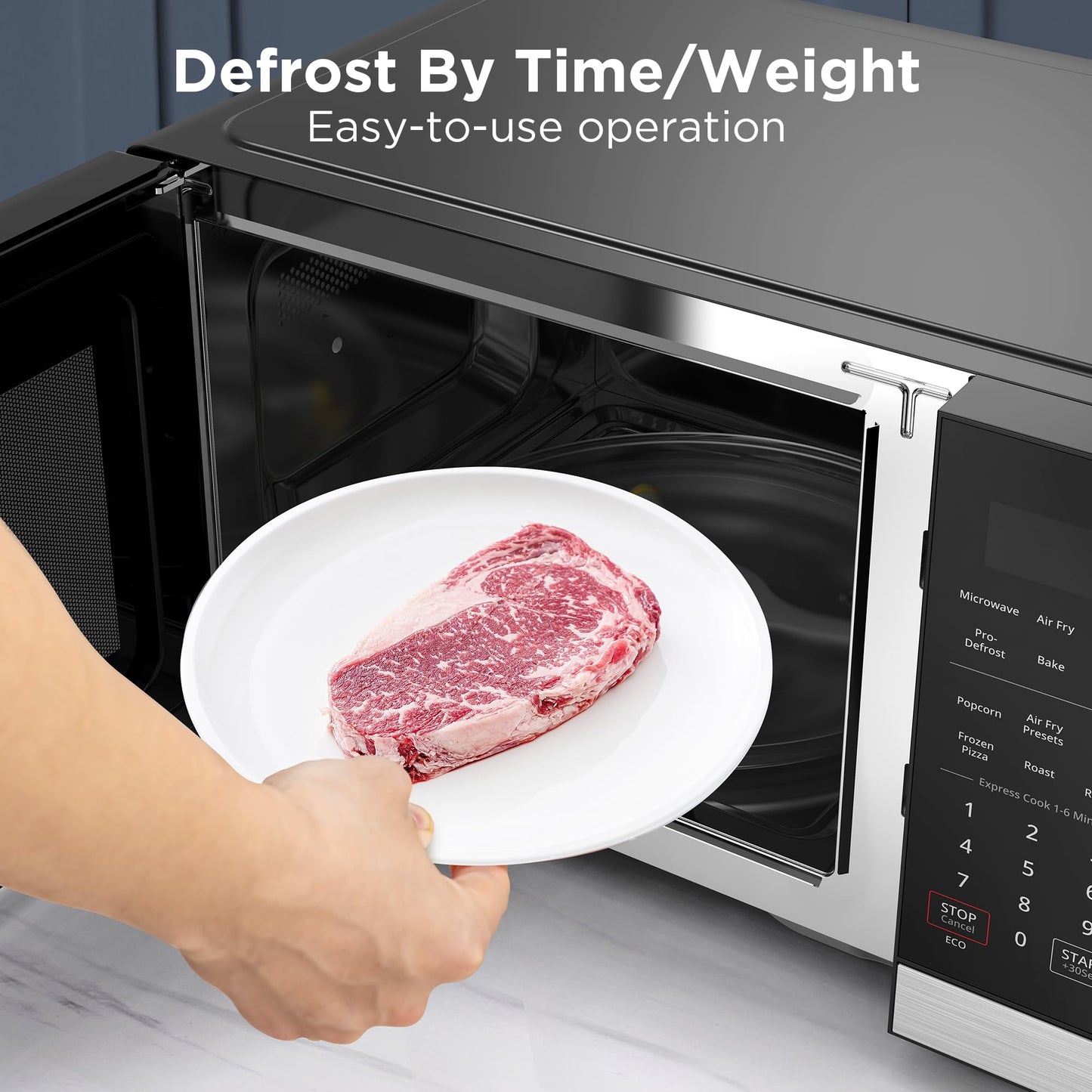 BLACK+DECKER 0.9 Cu.ft Microwave Oven Air Fryer Combo, 900W 5-in-1 🍁 All In One Marketplace Canada