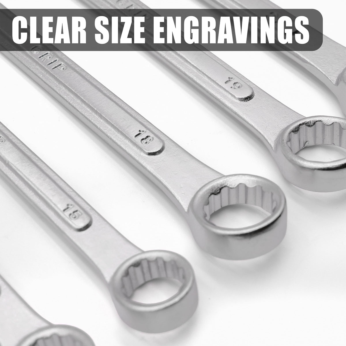 Grip 24 pc All-Purpose Master Combination Wrench Set MM/SAE - Metric 7mm to 22mm - SAE 1/4” to 1" - Roll-up Pouch - General Household, Garage, Auto Repairs, Cars, Trucks, Boat 🍁 All In One Marketplace Canada