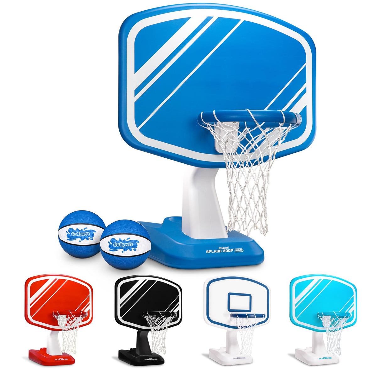 GoSports Splash Hoop PRO Swimming Pool Basketball Game - Includes Poolside Water Basketball Hoop, 2 Balls and Pump - Blue 🍁 All In One Marketplace Canada
