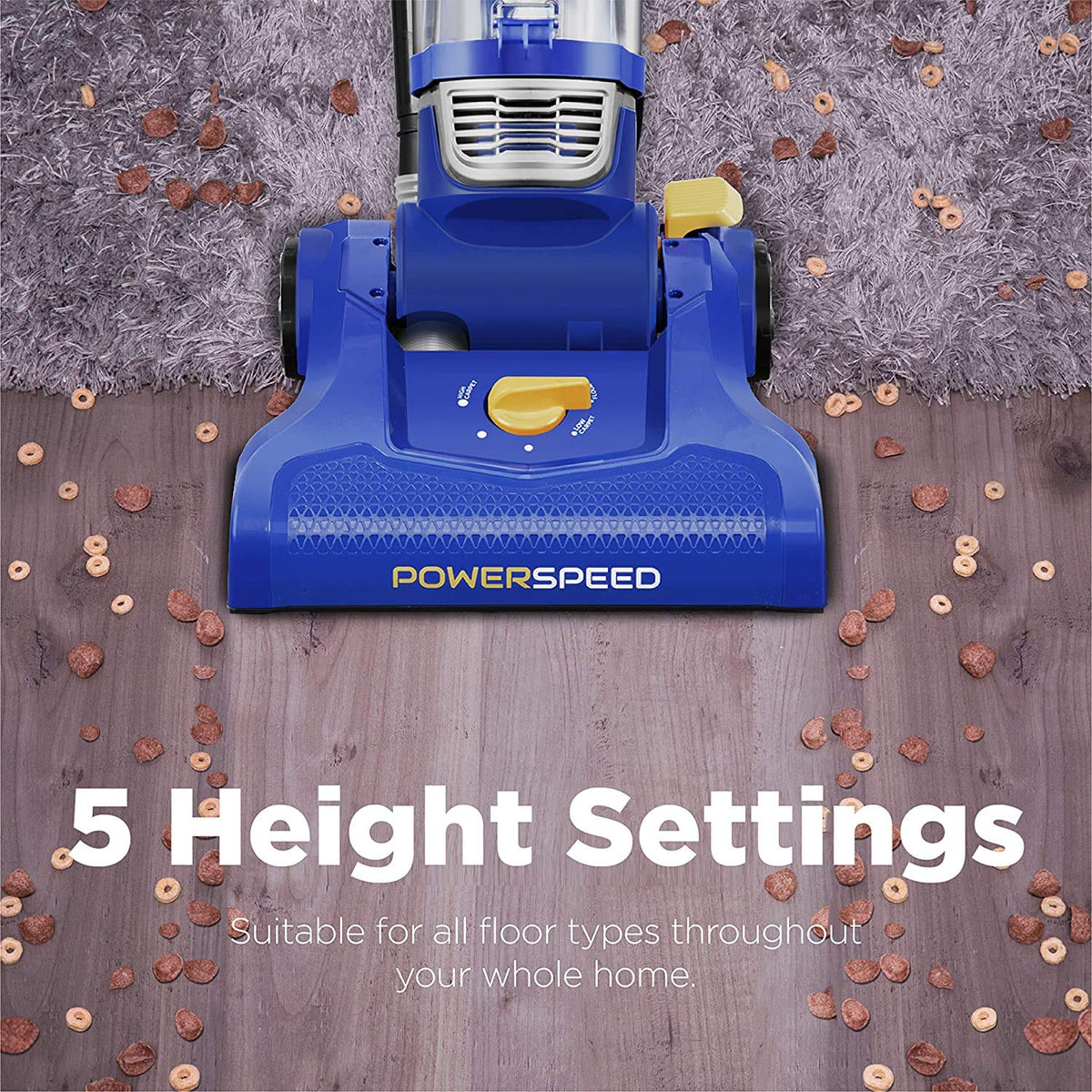 Eureka Powerful Bagless Upright Vacuum Cleaners for Home Pets, Lightweight Household Vacuum Cleaner for Carpet and Hard Floor, PowerSpeed NEU182C with 5 Height Adjustment, Blue 🍁 All In One Marketplace Canada