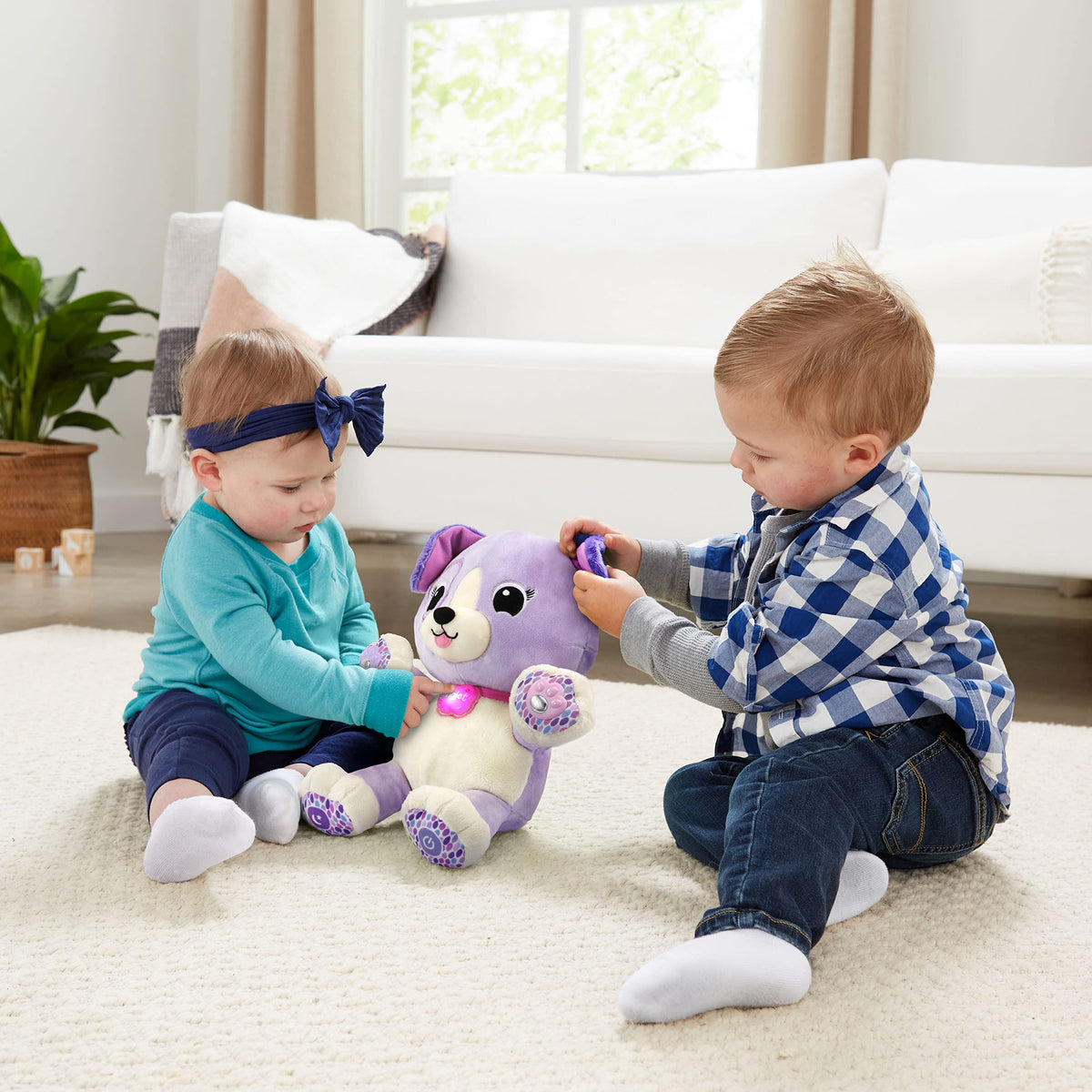 LeapFrog My Pal Violet Smarty Paws, Infant Plush Toy with Personalization, Music and lullabies, Learning Content for Baby to Toddler, English Version 🍁 All In One Marketplace Canada