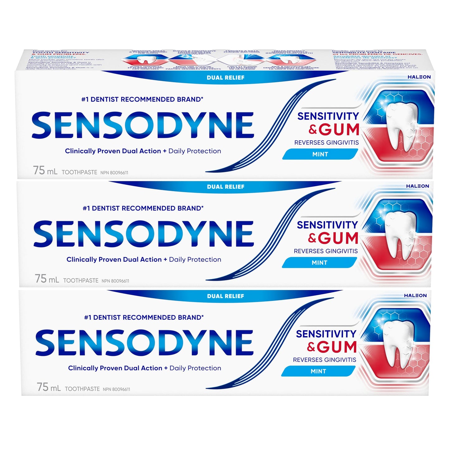 SENSODYNE Sensitivity & Gum Mint (Toothpaste) Pack of 3 🍁 All In One Marketplace Canada
