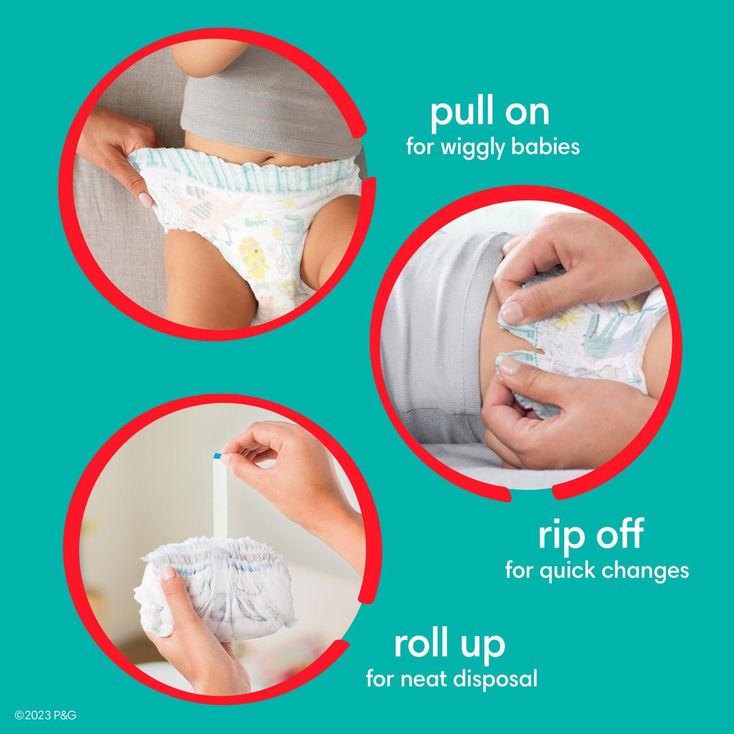 Pampers Diapers - Cruisers 360 degrees - Size 5, 128 Count, up to 100% Leakproof Fit, Designed for Active Babies, Pull On Diaper, EZ Off Tabs Designed for Easy Changes 🍁 All In One Marketplace Canada