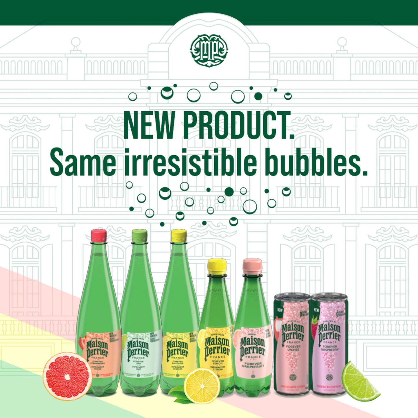 Maison Perrier Forever Grapefruit, Sparkling Water Beverage, 24 x 330ml 🍁 All In One Marketplace Canada