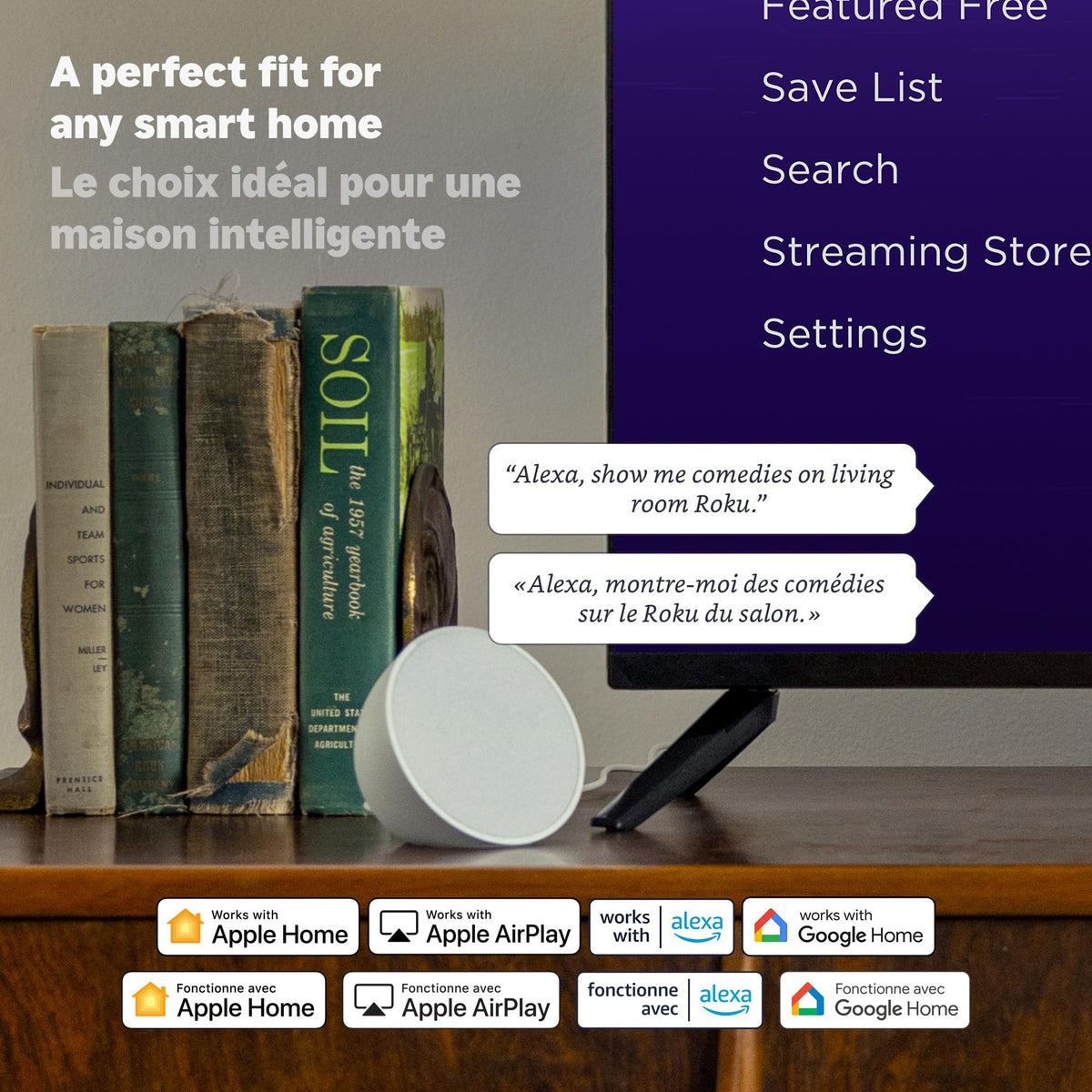 Roku® Streaming Stick™ Plus 2025 – 4K and HDR Roku Streaming Device for TV with Voice Remote – Free and Live TV 🍁 All In One Marketplace Canada