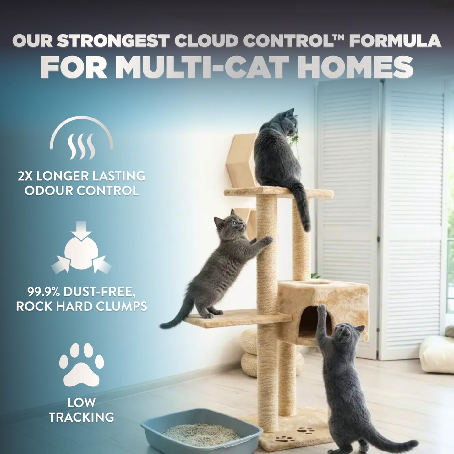 ARM & HAMMER Platinum Cat Litter Cloud Control, Extra Strength with 14 Days of Odour Control, Multi-Cat Clumping Cat Litter with Hypoallergenic Light Scent, Value Size 16.78kg (Pack of 1) 🍁 All In One Marketplace Canada