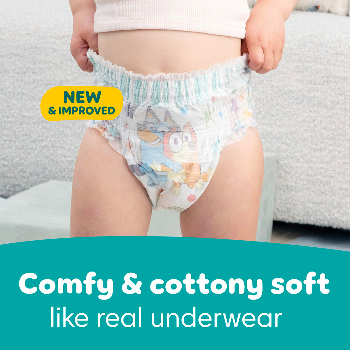 Pampers Easy Ups Girls & Boys Potty Training Pants, Size 7 (5T6T), 46 Count, Bluey Absorbent Training Underwear, Up to 100% Leakproof Day and Night, Hypoallergenic 🍁 All In One Marketplace Canada