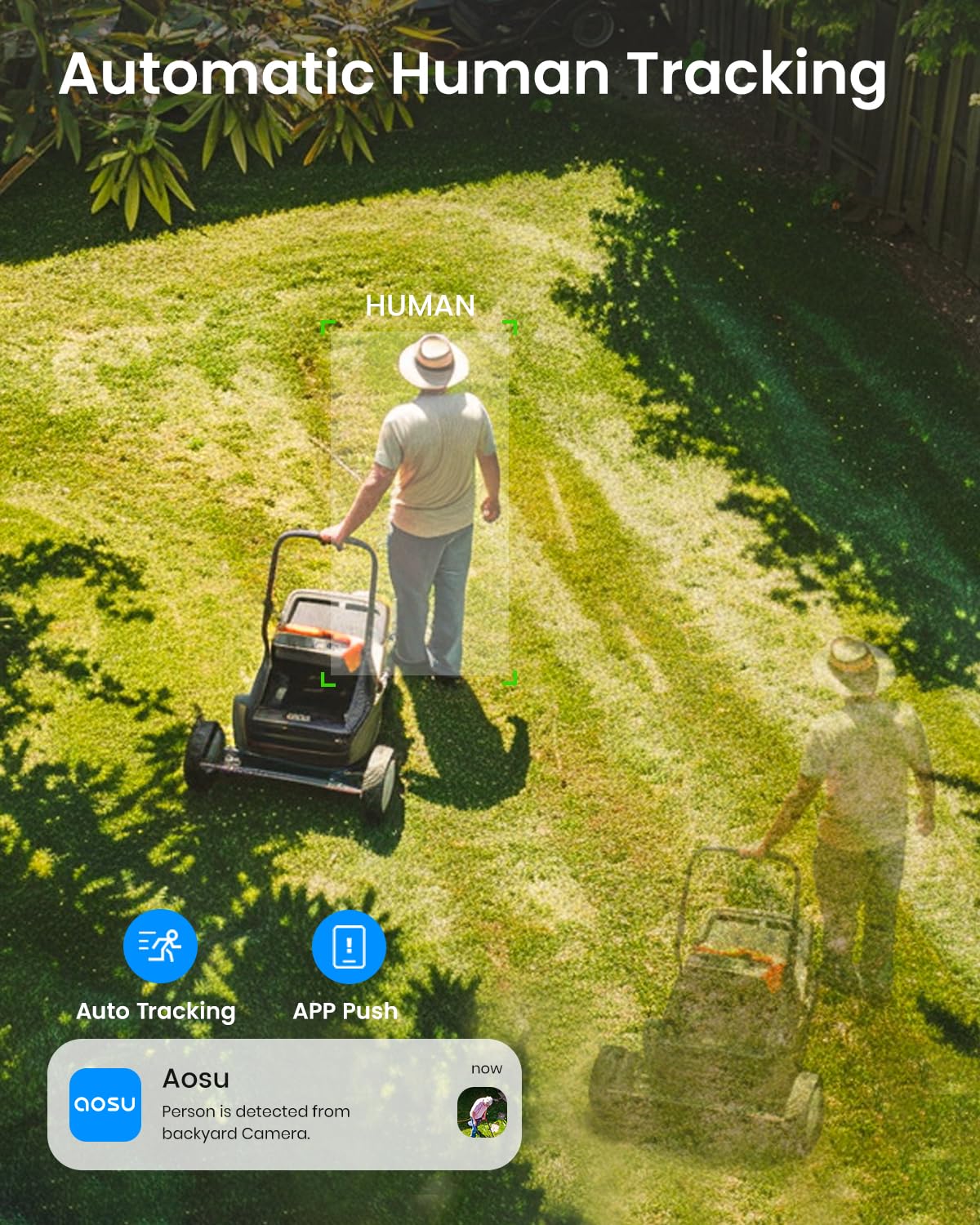 AOSU Solar Security Camera Wireless Outdoor with Panoramic PTZ, Human Auto Tracking, 2K Night Vision, Light and Sound Alarm, 2-Way Talk, Compatible with Alexa/Google Assistant for Home Surveillance 🍁 All In One Marketplace Canada