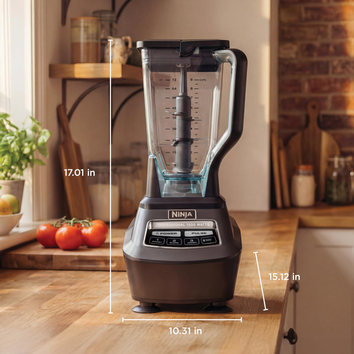 Ninja Kitchen System | All-in-One Food Processor & Blender for Smoothies | Includes Pitcher, (2) 16 oz. to-Go Cups & 8-Cup Bowl | Makes Salsa, Dough, Shakes, & Frozen Drinks | 1500W | Black | BL770 🍁 All In One Marketplace Canada