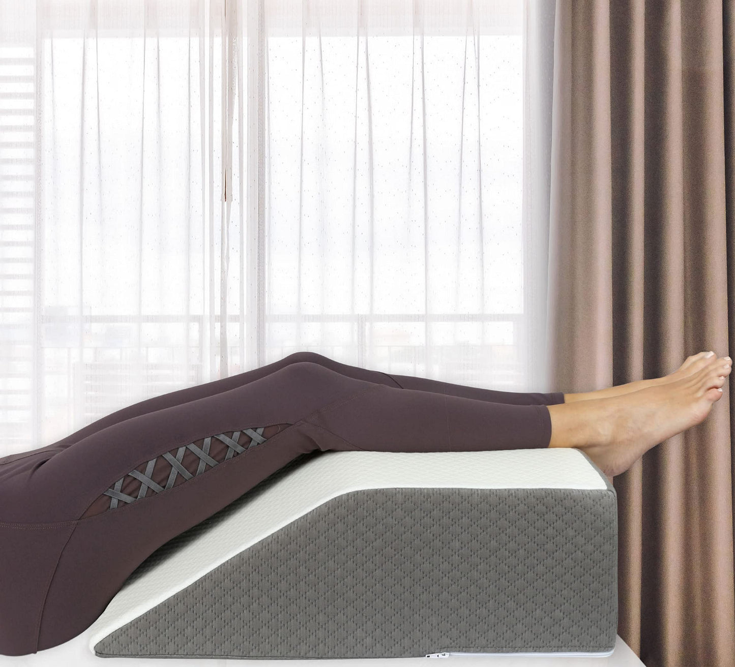 Kolbs Leg Elevation Pillows for After Surgery | Flat Top Bed Wedge Bolster Pillow for Legs | Foot, Knee, Ankle Elevation Post Surgery (Flat Top 7" Height) 🍁 All In One Marketplace Canada