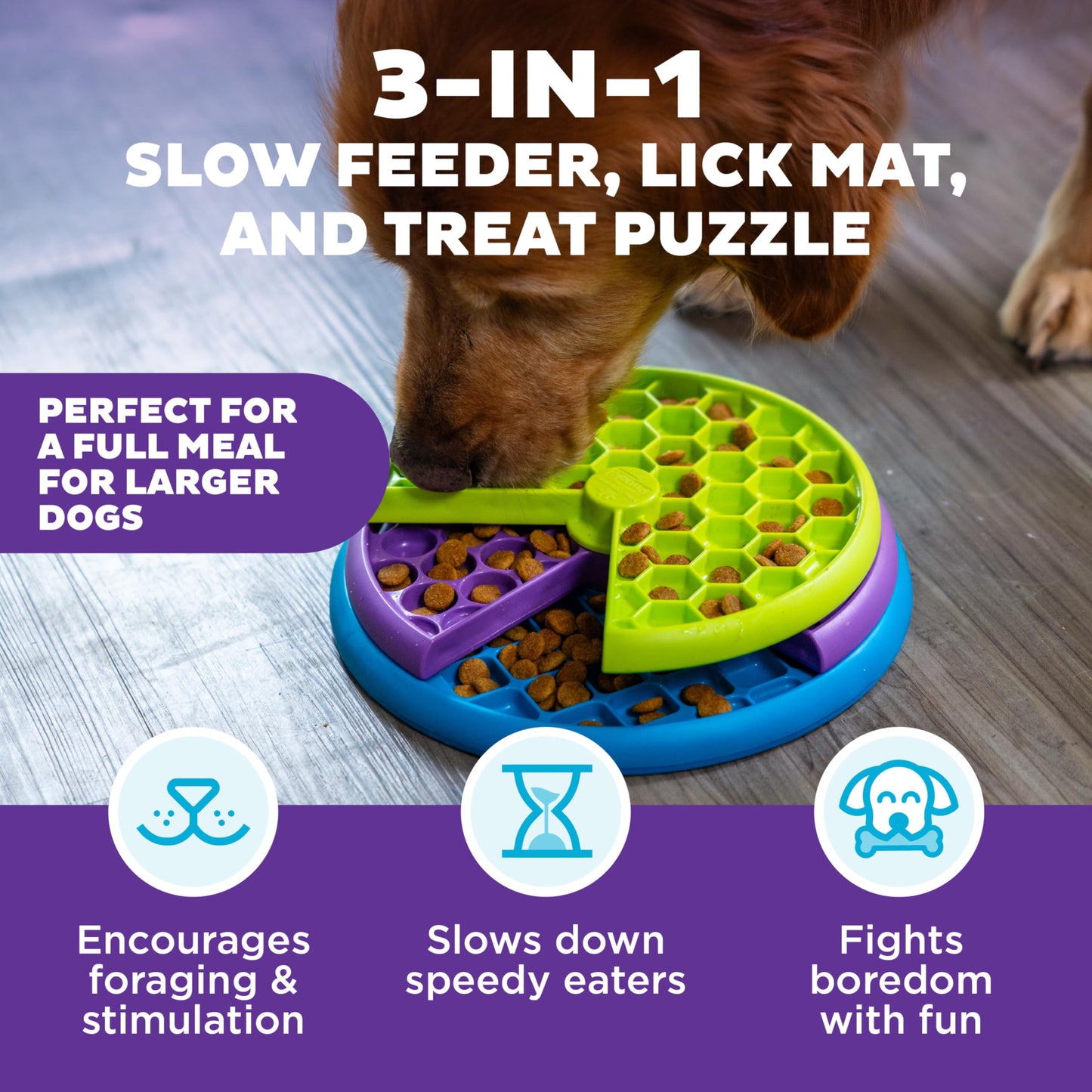 Outward Hound Nina Ottosson Lickin’ Layers 3-in-1 Dog Toy Treat Puzzle, 10" 🍁 All In One Marketplace Canada