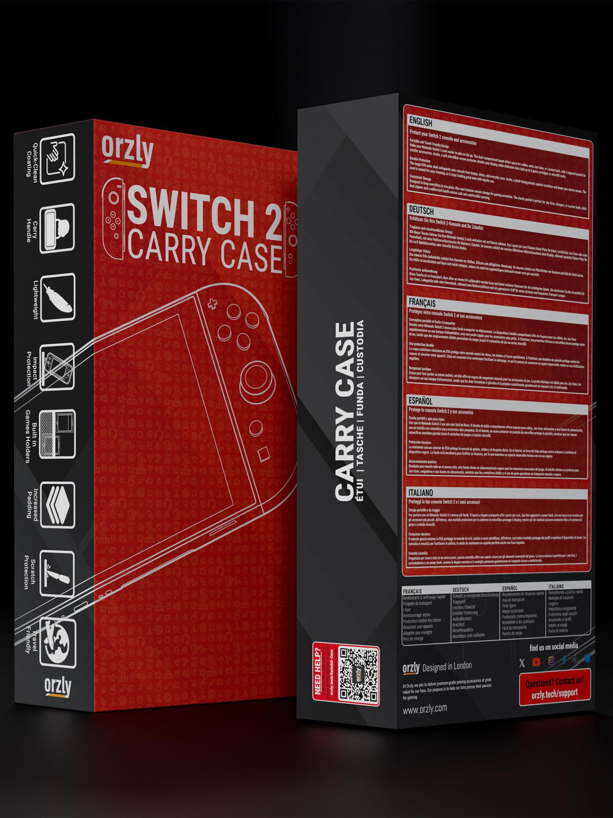 Carry Case for Nintendo Switch 2 (2025) Hard Shell Travel Case with Screen Padding, Game Card & microSD Slots, Zipped & Open Pockets for Accessories 🍁 All In One Marketplace Canada