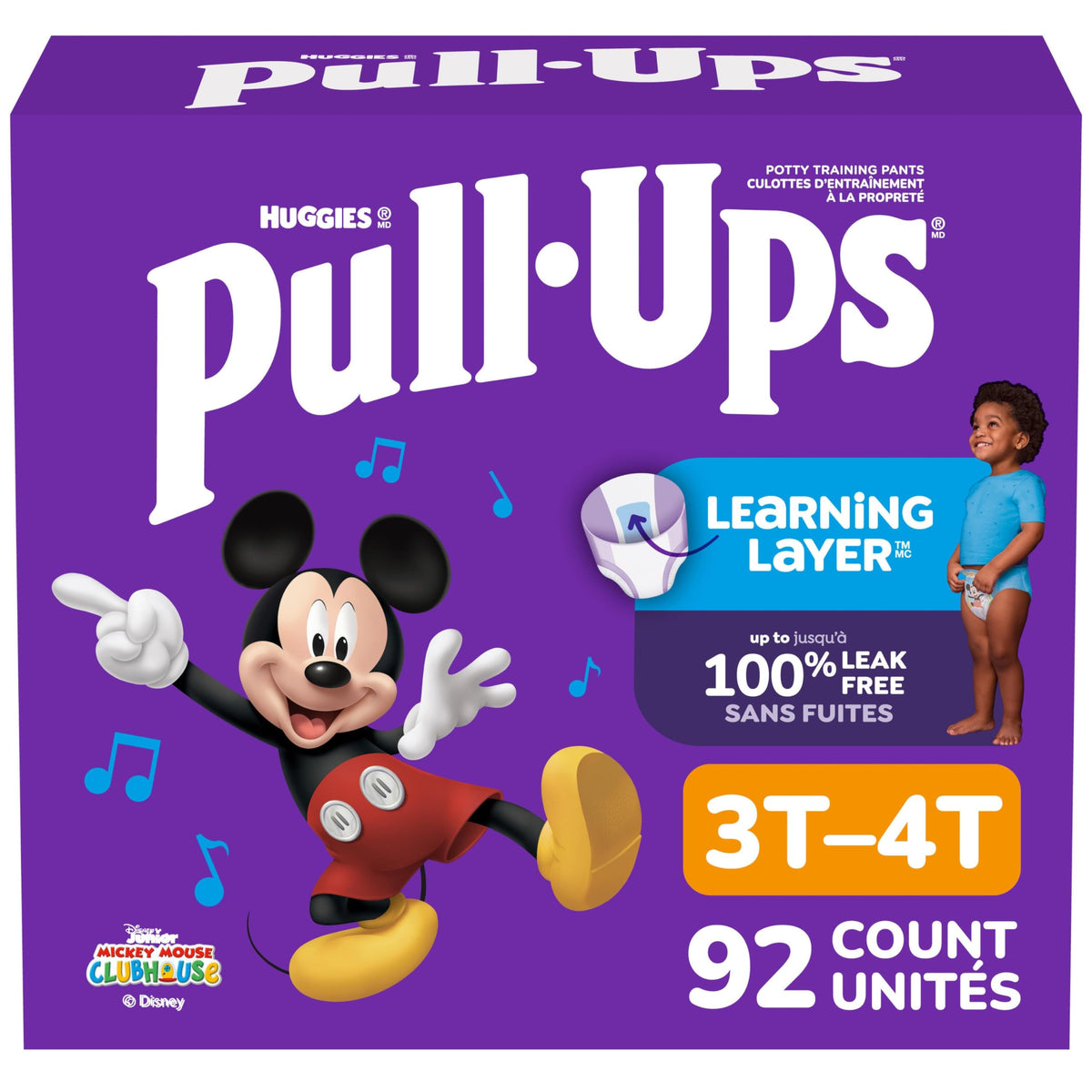 Pull-Ups Boys Potty Training Underwear, Easy Open Toddler Pants 3T-4T, Learning Designs for Toddlers, 92 count 🍁 All In One Marketplace Canada
