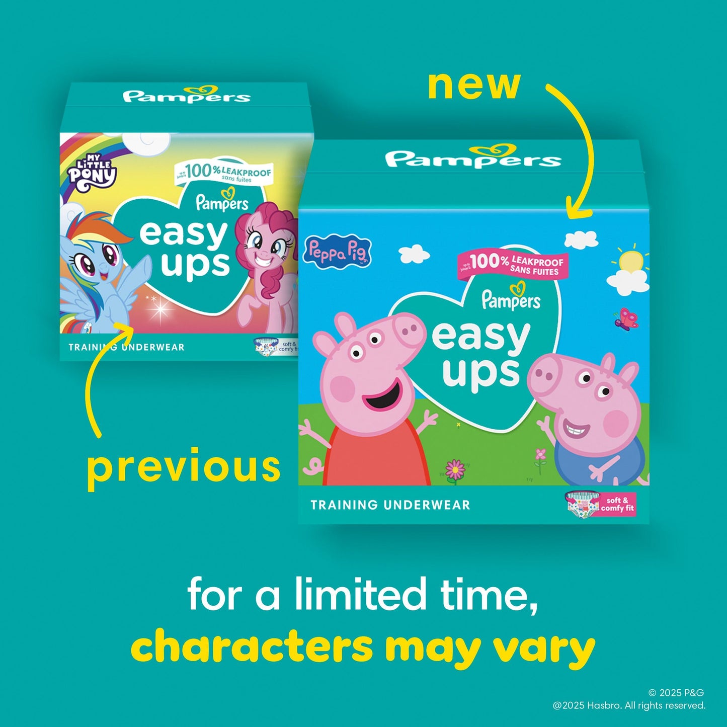 Pampers Easy Ups Training Underwear Peppa Pig Size 5 3T-4T, 100 Count 🍁 All In One Marketplace Canada