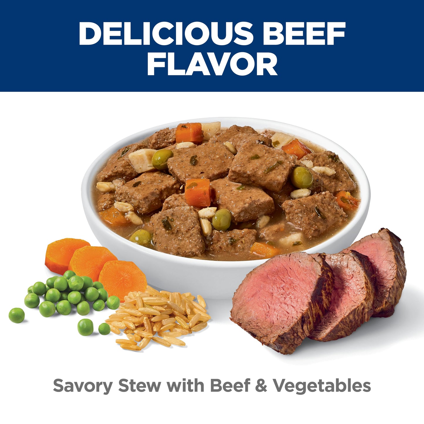 Hill's Science Diet Adult 7+, Senior Premium Nutrition, Wet Dog Food, Beef & Vegetables Stew, 12.8 oz Can, Case of 12 🍁 All In One Marketplace Canada
