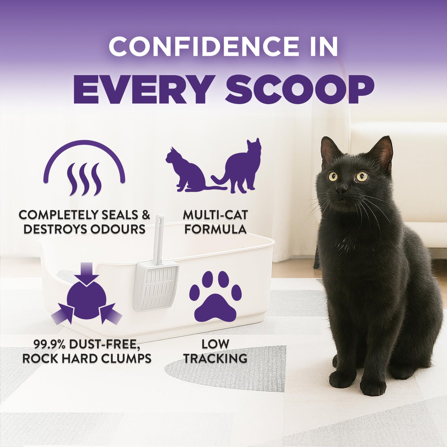 Arm & Hammer Slide Clumping Cat Litter, Multi-Cat Clay, Effortless Clean, 7-Day Odour Control, Dust-Free, Low-Tracking, Rock-Hard Clumps, Baking Soda Power, 6.4 kg 🍁 All In One Marketplace Canada