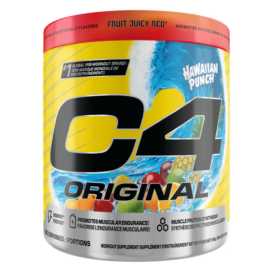 Cellucor C4 Original Pre Workout Powder - Sugar Free Preworkout Energy for Men & Women - 150mg Caffeine, Beta Alanine, Creatine - Hawaiian Punch Fruit Juicy Red, 60 Servings 🍁 All In One Marketplace Canada