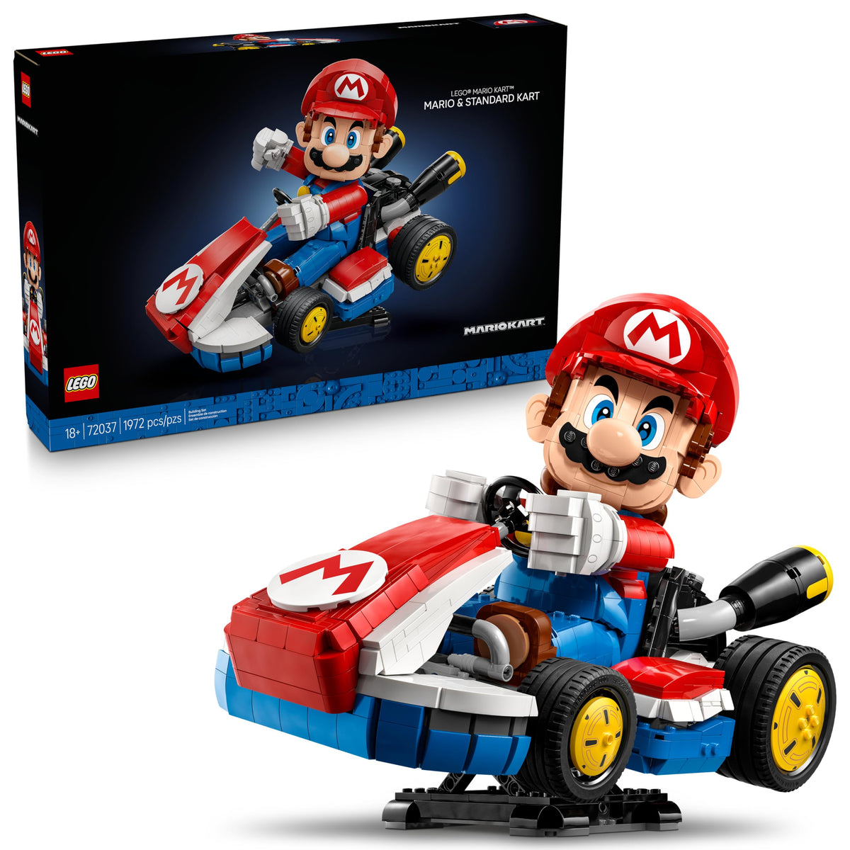 LEGO Super Mario: Mario Kart – Mario & Standard Kart 3D Puzzle for Adults - DIY Book Shelf & Room Decor for Men & Women, Ages 18+ - Arts & Crafts for Adult Gamers - Birthday Gift Idea - 72037 🍁 All In One Marketplace Canada
