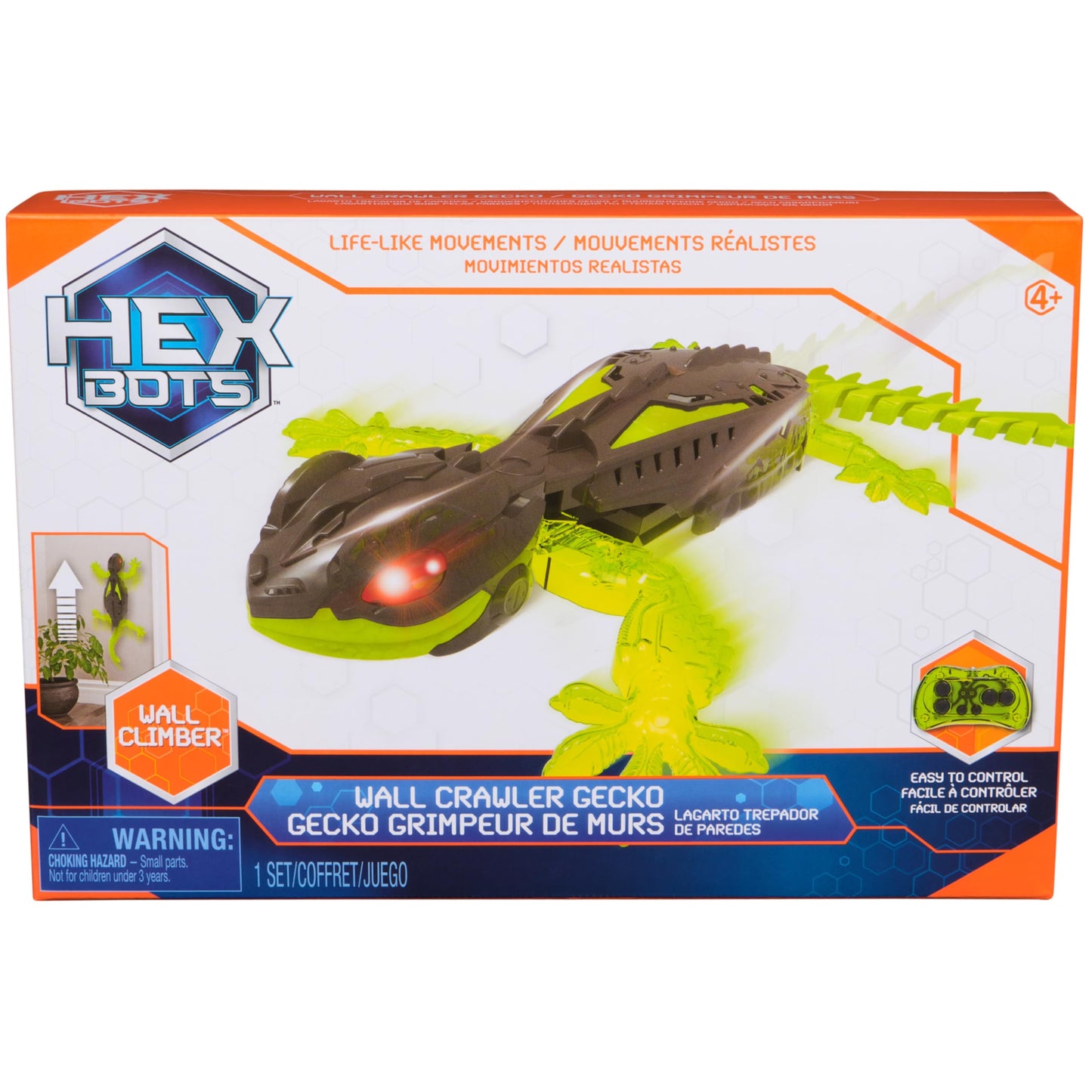 HEX Bots Wall Crawler Gecko with Official Wall Climber Technology, Rechargeable Remote Control Robot Kids Toys, Prank Toys for Boys & Girls Ages 4 & Up 🍁 All In One Marketplace Canada