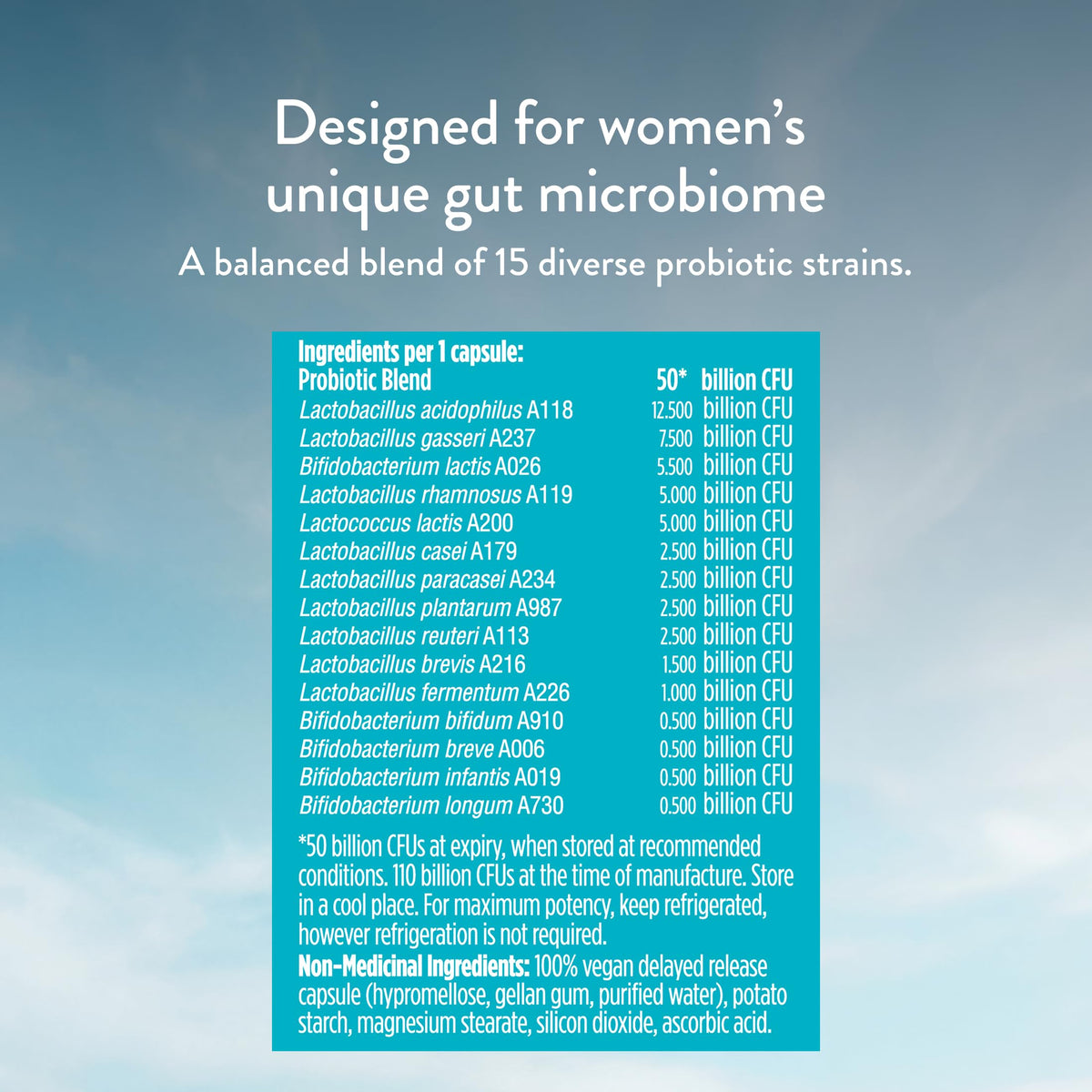 Genuine Health Advanced Gut Health Probiotic Women's Daily 50 Billion CFU - Healthy Digestion & Gut Flora Support - Women’s Probiotic - Vegan, Gluten-Free & Non-GMO - 60 Capsules (60 Servings) 🍁 All In One Marketplace Canada