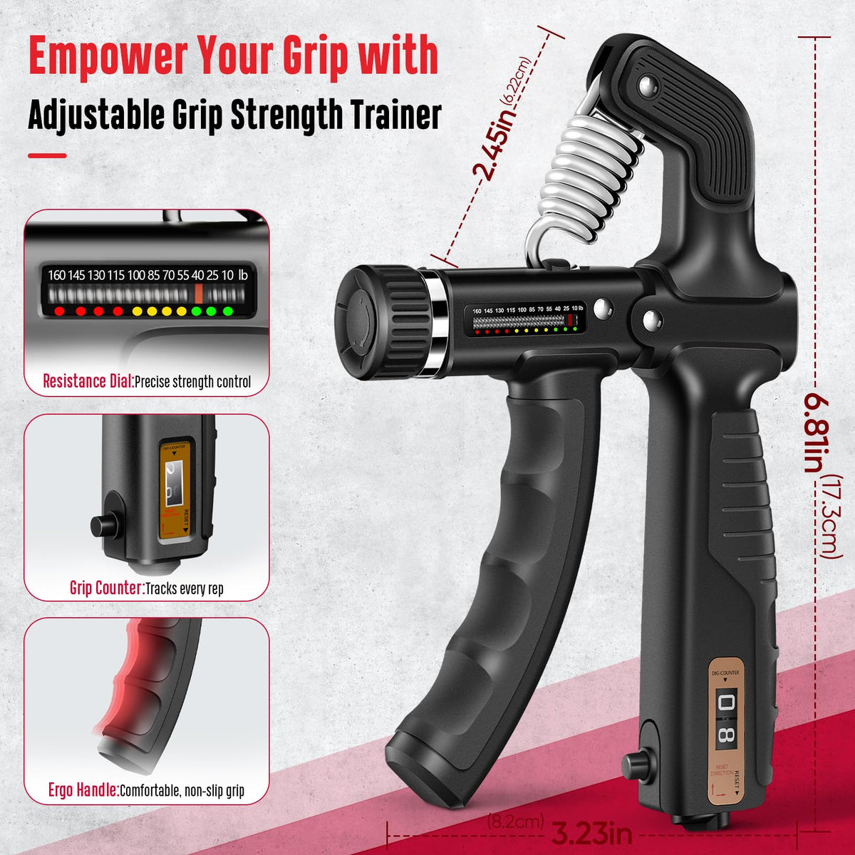 FitBeast Grip Strength Trainer, Hand Gripper Strengthener Kit - 6 Pack with Adjustable Resistance Forearm Strengthener, Forearm Exerciser and Massage Balls for Hand Therapy, Grip Training and Recovery 🍁 All In One Marketplace Canada