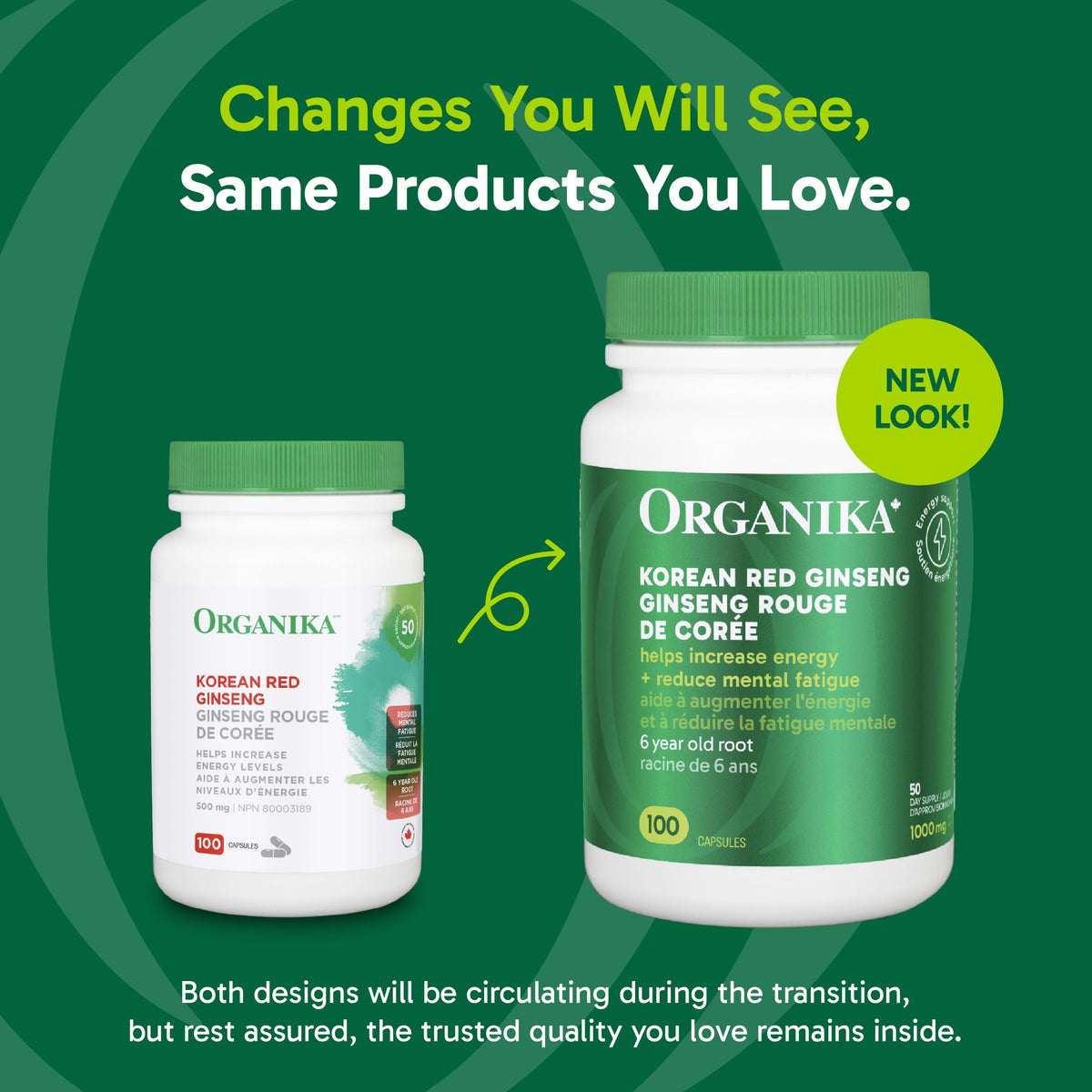 Organika Korean Red Ginseng- 6 Year Old Roots, Energy Support, Stress Support, Warming Effect- 100caps 🍁 All In One Marketplace Canada