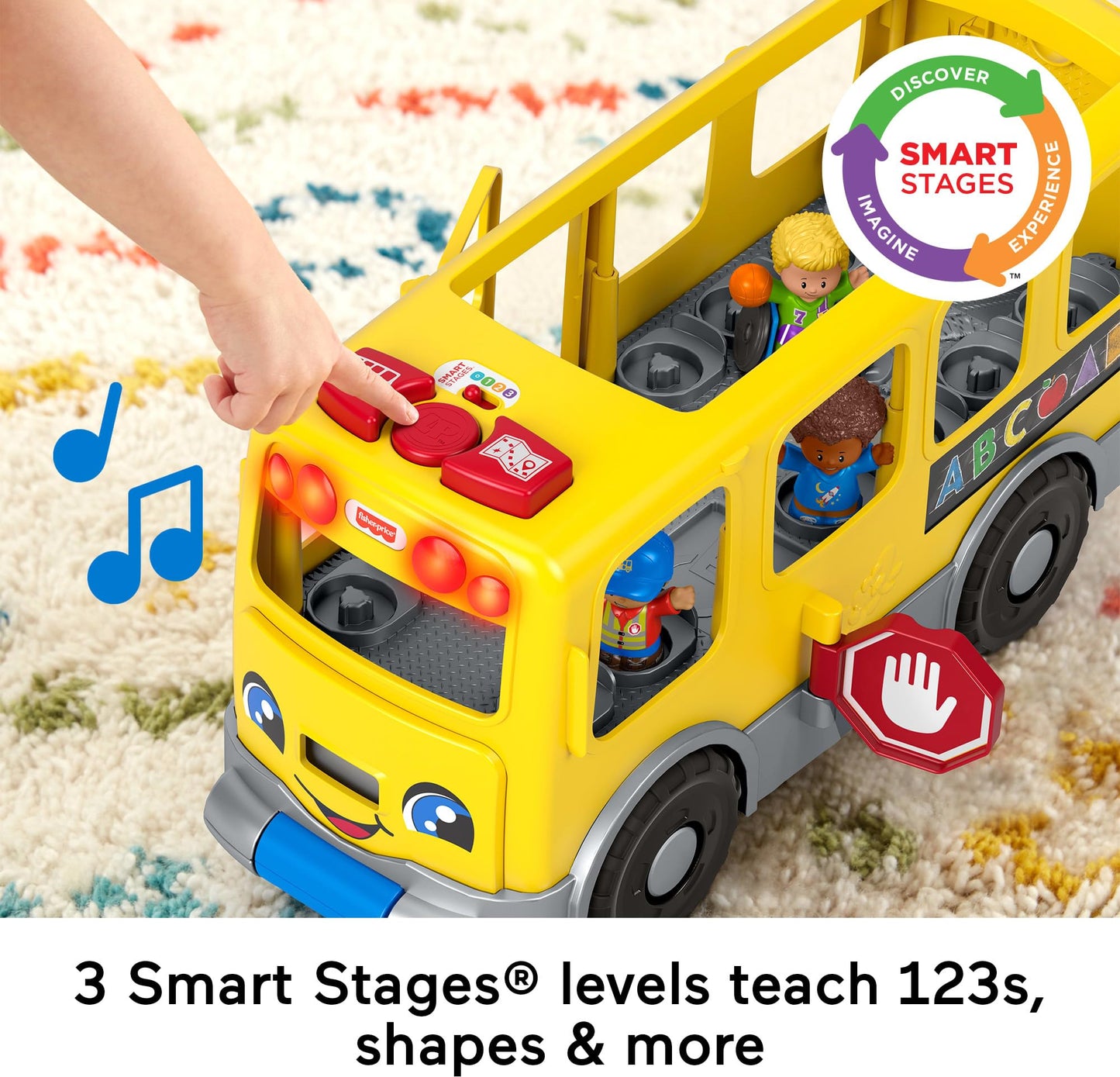 Fisher-Price Little People Toddler Toy Big Yellow School Bus & Community Heroes Set, Musical Pull-Along Vehicle & Figures for Kids Ages 1+ Years 🍁 All In One Marketplace Canada