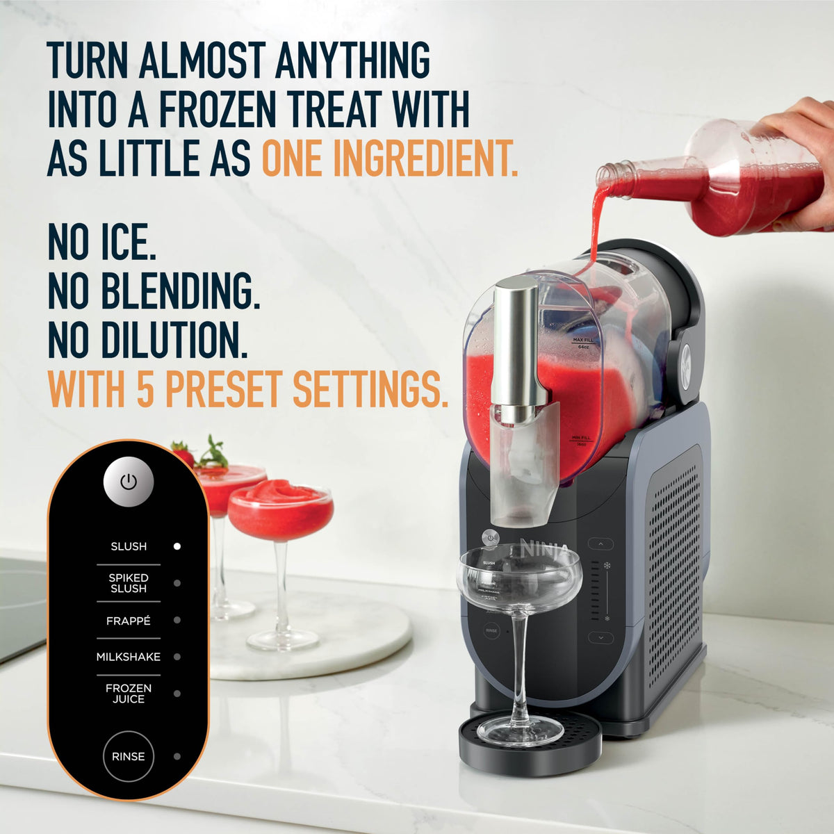 Ninja SLUSHi Professional Frozen Drink & Ice Machine with RapidChill Technology, Slushie Maker, 5 Preset Programs for Frozen Margaritas, Frappés, and More, FS301C (Canadian Version) 🍁 All In One Marketplace Canada