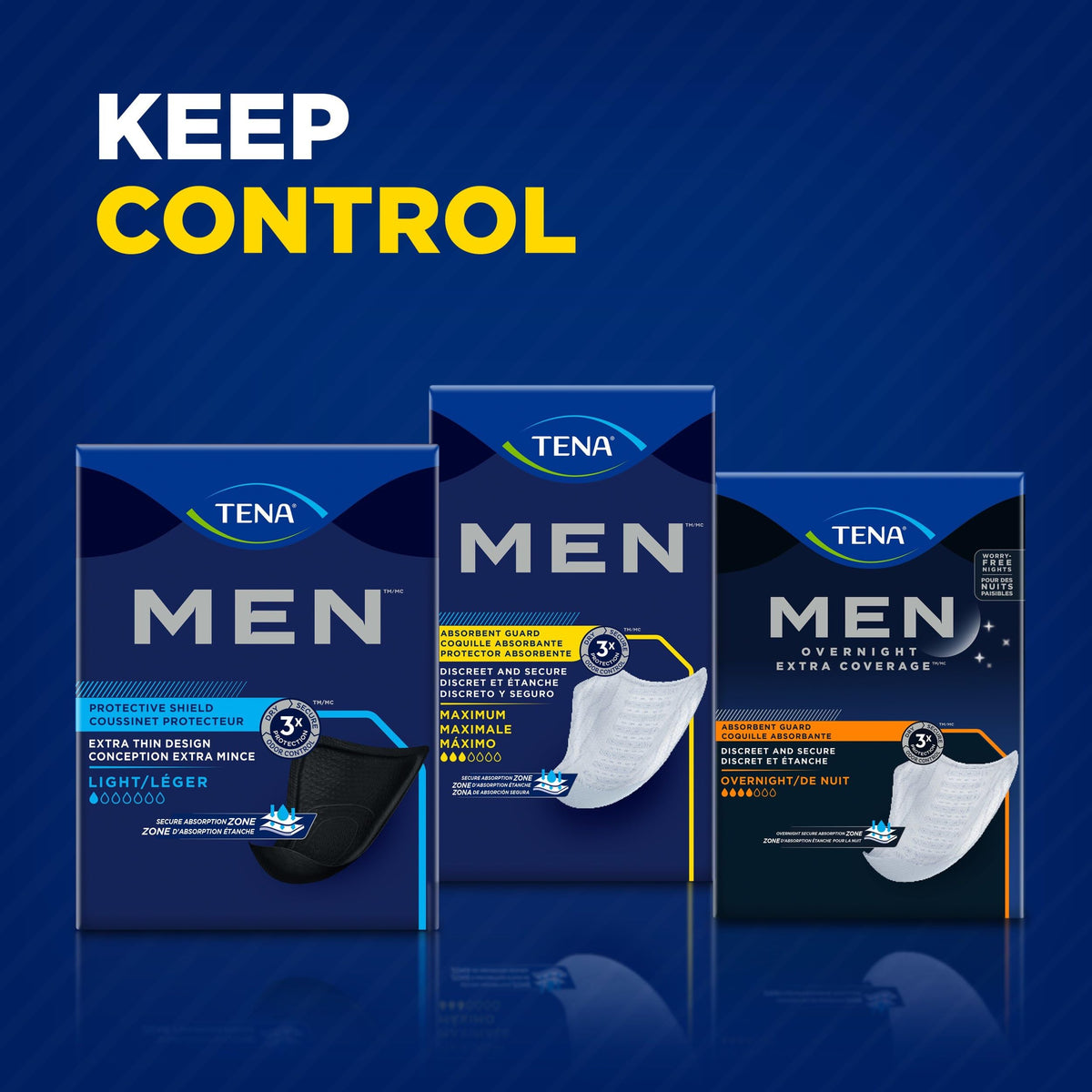TENA Men Incontinence, Discrete Disposable, Guards, Comfortable Fit, Maximum Absorbency Protection, Universal Fit, 48 Count 🍁 All In One Marketplace Canada