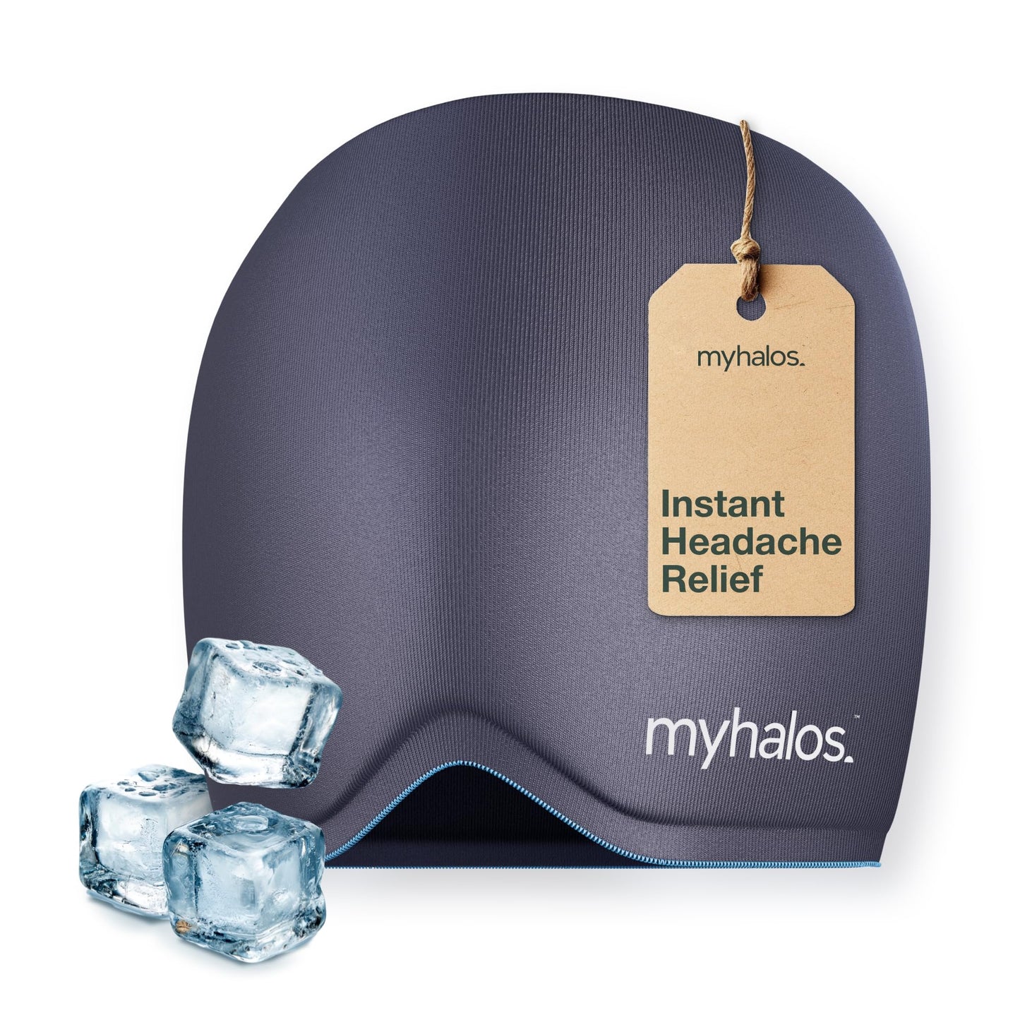 MyHalos® Migraine Relief Cap - Wearable Ice Pack Cold Wrap Hat -Reusable Cold Therapy Headache Cap & Migraine Cap, for Tension Headache Relief and Sinus Pressure - Form-Fitting Cold Compress Head Wrap 🍁 All In One Marketplace Canada