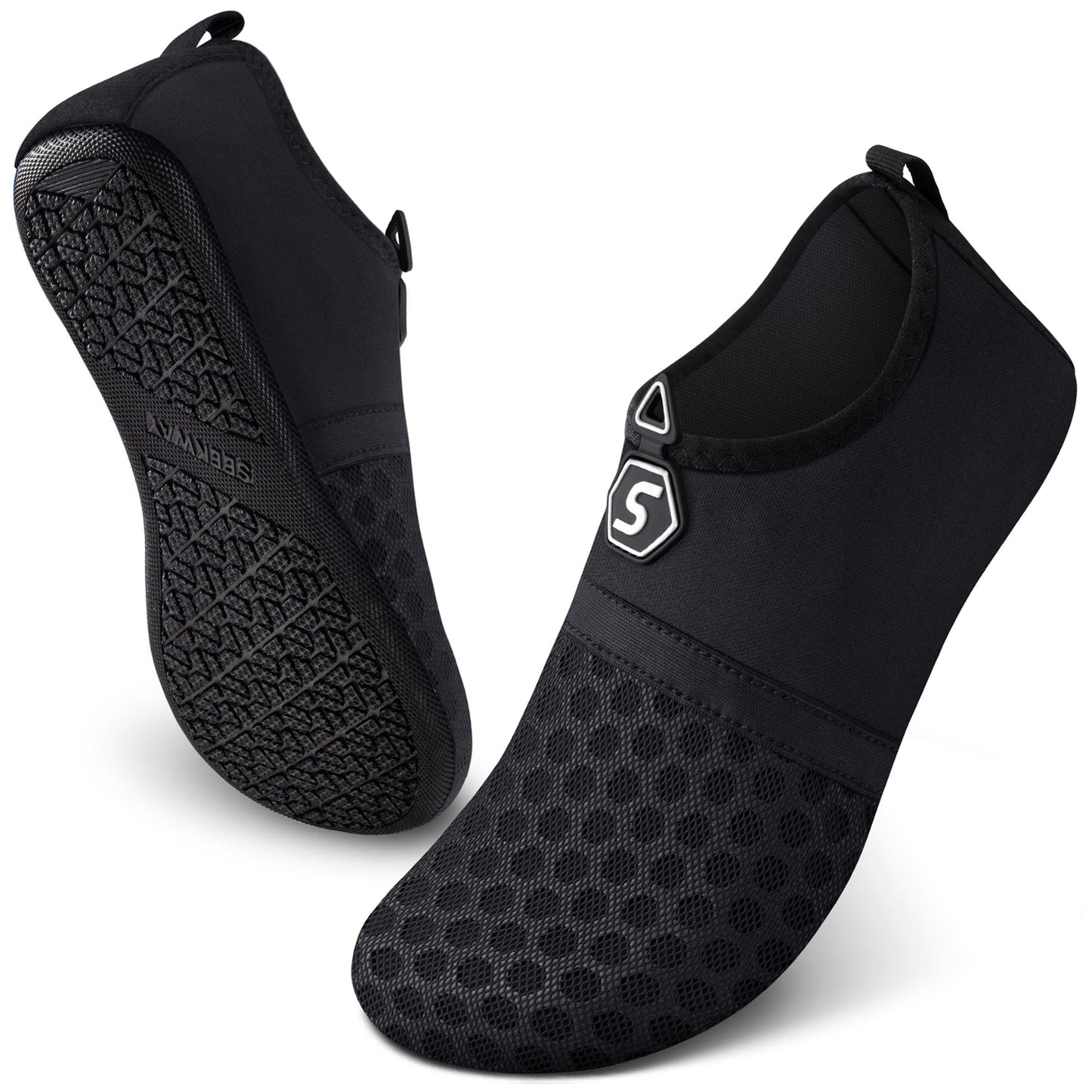SEEKWAY Water Shoes Women Men Quick-Dry Beach Aqua Socks Barefoot Non Slip Swim Pool Outdoor Surf River Lake Yoga SK001 Black Size 6.5-7.5 W/5.5-6.5 M 🍁 All In One Marketplace Canada