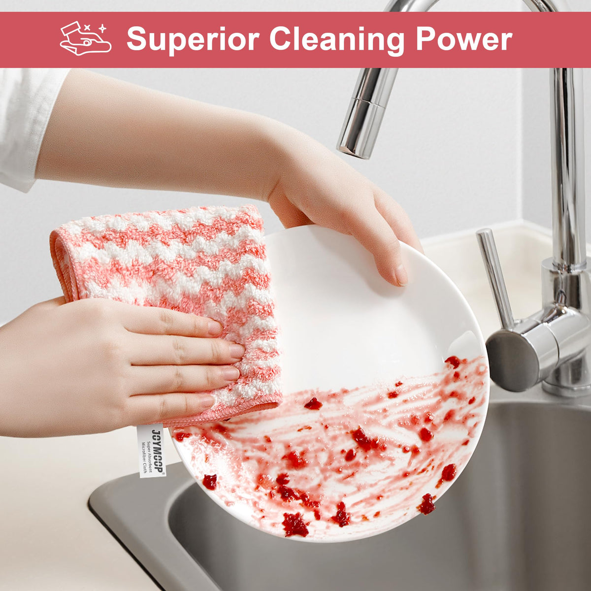 JOYMOOP Microfiber Cleaning Cloths, Dish Cloths for Washing Dishes, 18 Pack Kitchen Towels, Reusable and Washable Dish Towels for Dish Drying Washing, Absorbent Streak Free Lint Free Rags - 10" x 10" 🍁 All In One Marketplace Canada