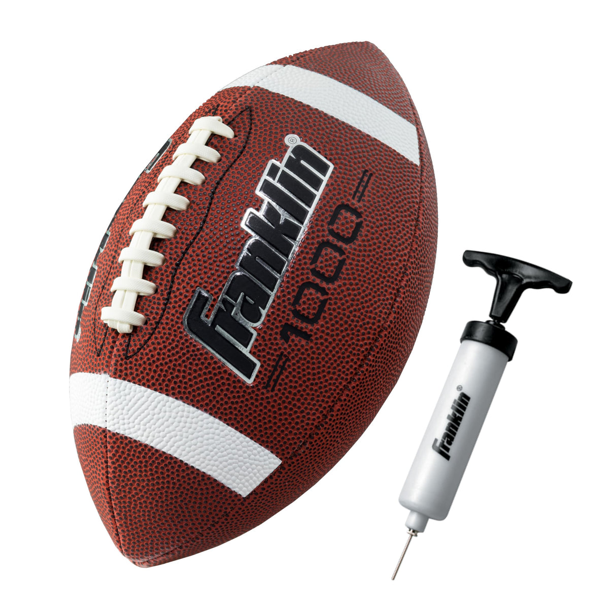 Franklin Sports Official Size Football - All-Weather 1000 Regulation Outdoor Football - Synthetic Leather Adult Size Football - Extra Grip Official Size Football - Brown + White 🍁 All In One Marketplace Canada