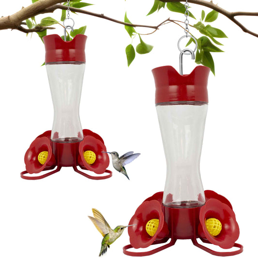 Perky-Pet Glass Hummingbird Feeders for Outdoors with Ant Moat, Bee Guards, & Perches, 8oz Nectar Capacity, Wide-Mouth Bottle for Easy Filling & Cleaning, Outdoor Garden Décor, 203CPBN-2 (Pack of 2) 🍁 All In One Marketplace Canada