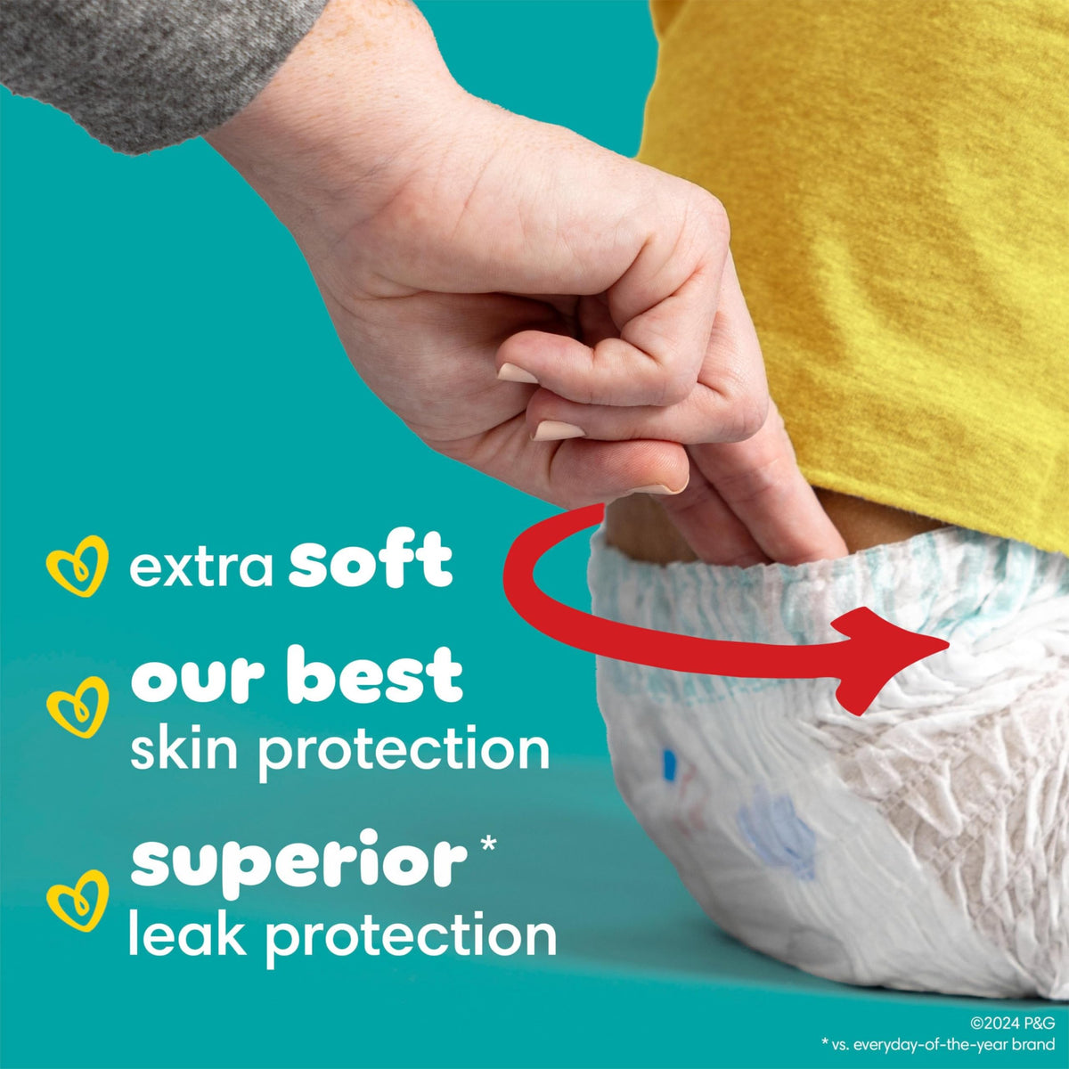 Pampers Diapers - Swaddlers 360 degrees - Size 3, 156 Count, up to 100% Leakproof Comfy Dry Fit, EZ Off Tabs Designed for Easy Changes, Pull On Diaper 🍁 All In One Marketplace Canada