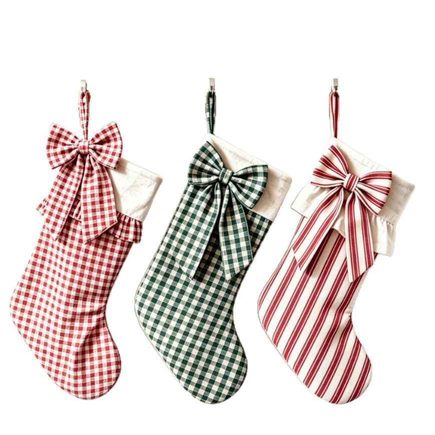 Christmas Fireplace Decorative Stocking Gift Bag