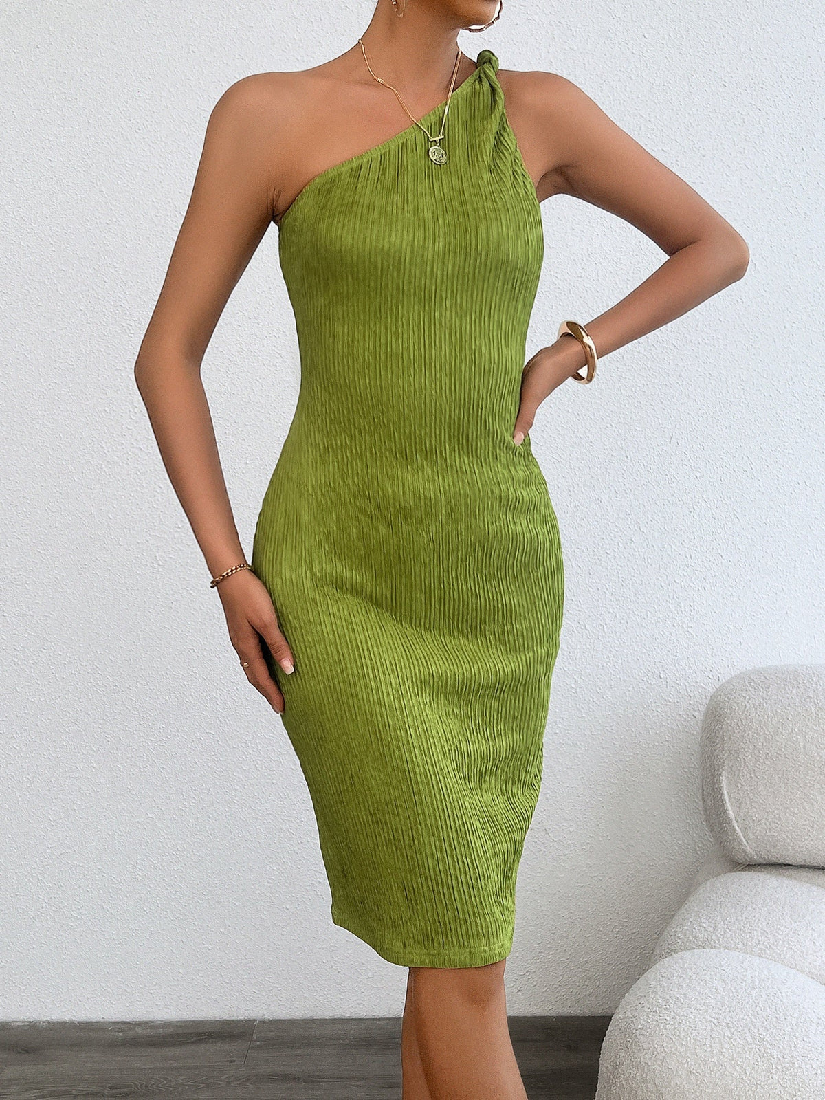 Women’s Off-Shoulder Slant-Neck Slim-Fit Dress – Elegant Bodycon Party & Evening Dress