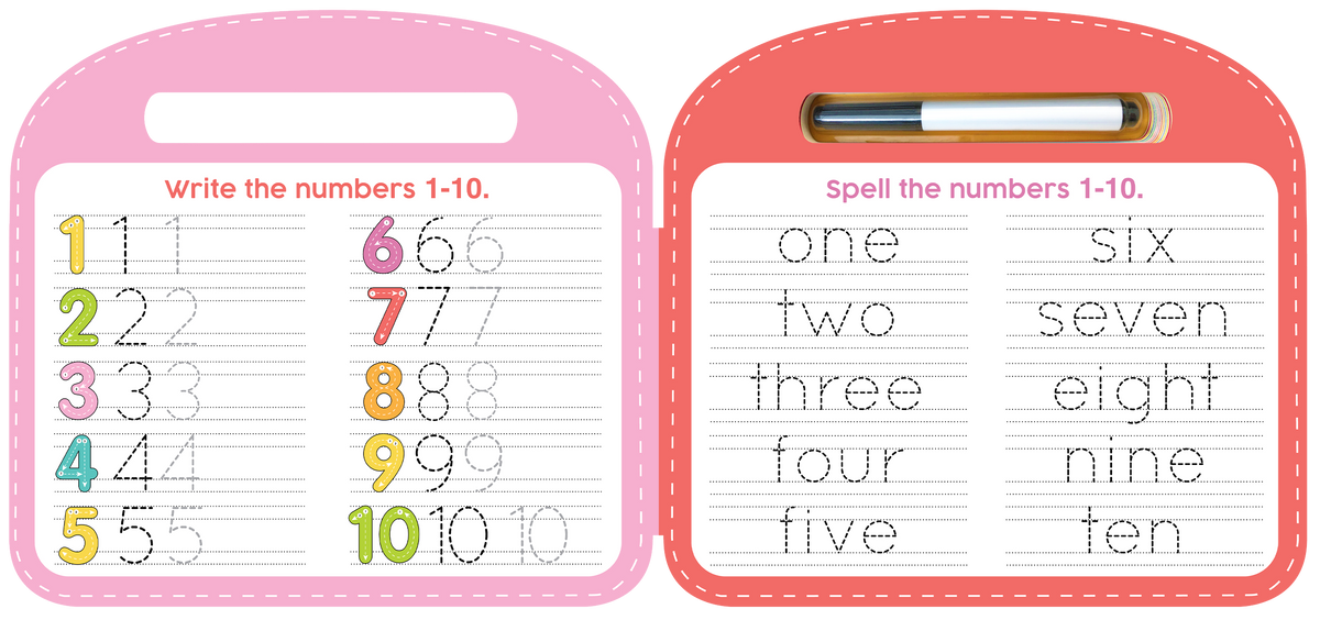 Little Hippo Books - Write & Wipe 123 - Illustrated - Ages 3+