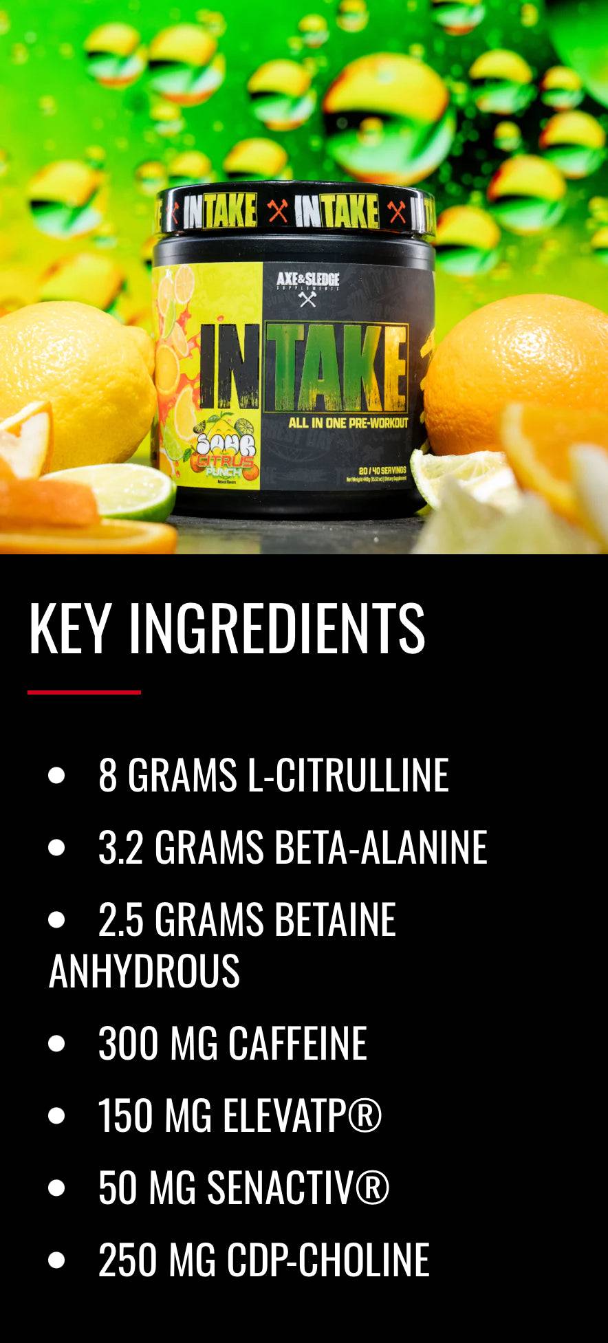 Axe & Sledge Intake Pre-Workout