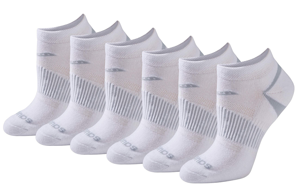 Saucony Women's Selective Cushion Performance Socks (6 & 12 Pairs), White Basic (6 Pairs), Medium 🍁 All In One Marketplace Canada