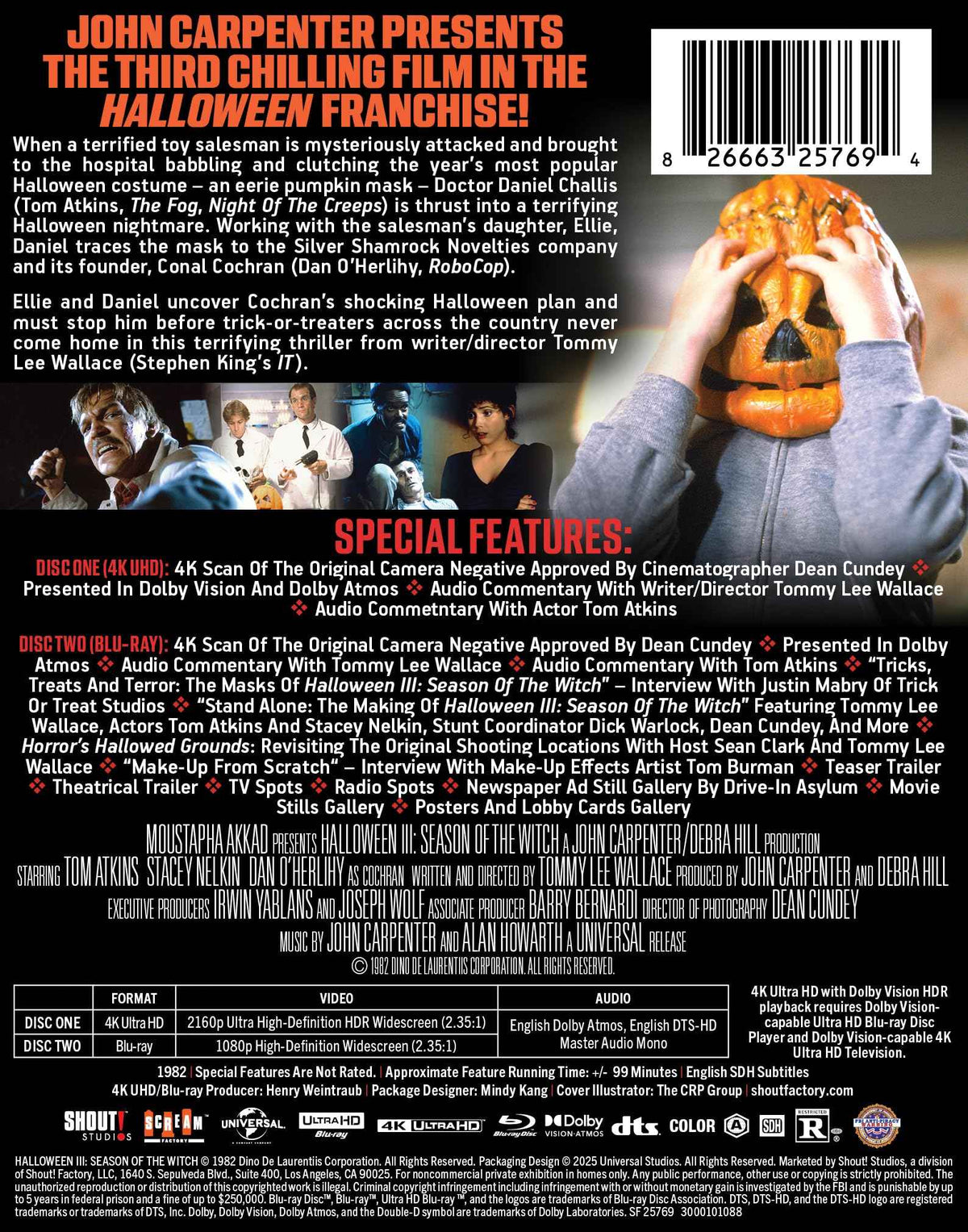 Halloween III: Season of the Witch (1982) - Limited Edition Steelbook 4K Ultra HD + Blu-ray