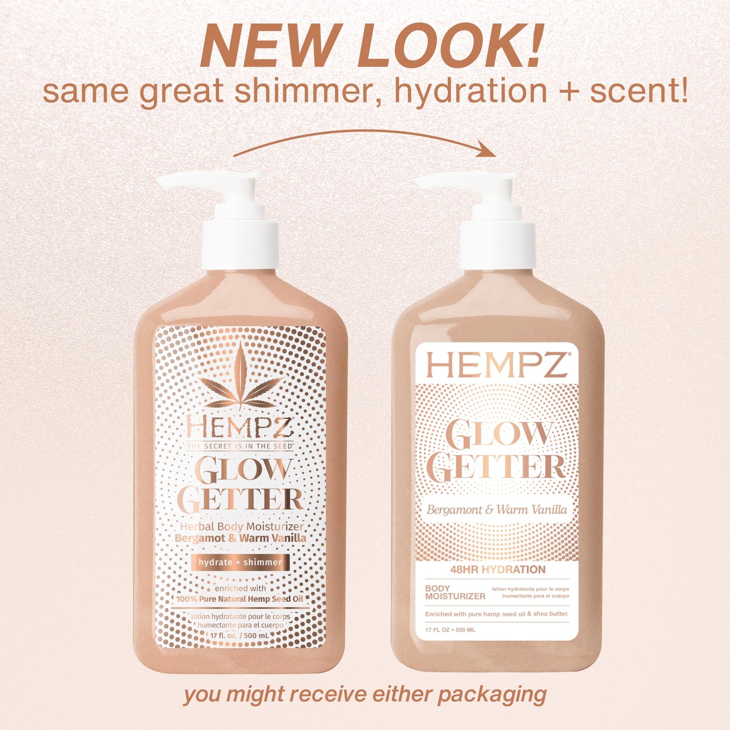 Hempz Glow Getter Body Lotion, Hydrating Moisturizer with Shimmer, 500 ml. 🍁 All In One Marketplace Canada