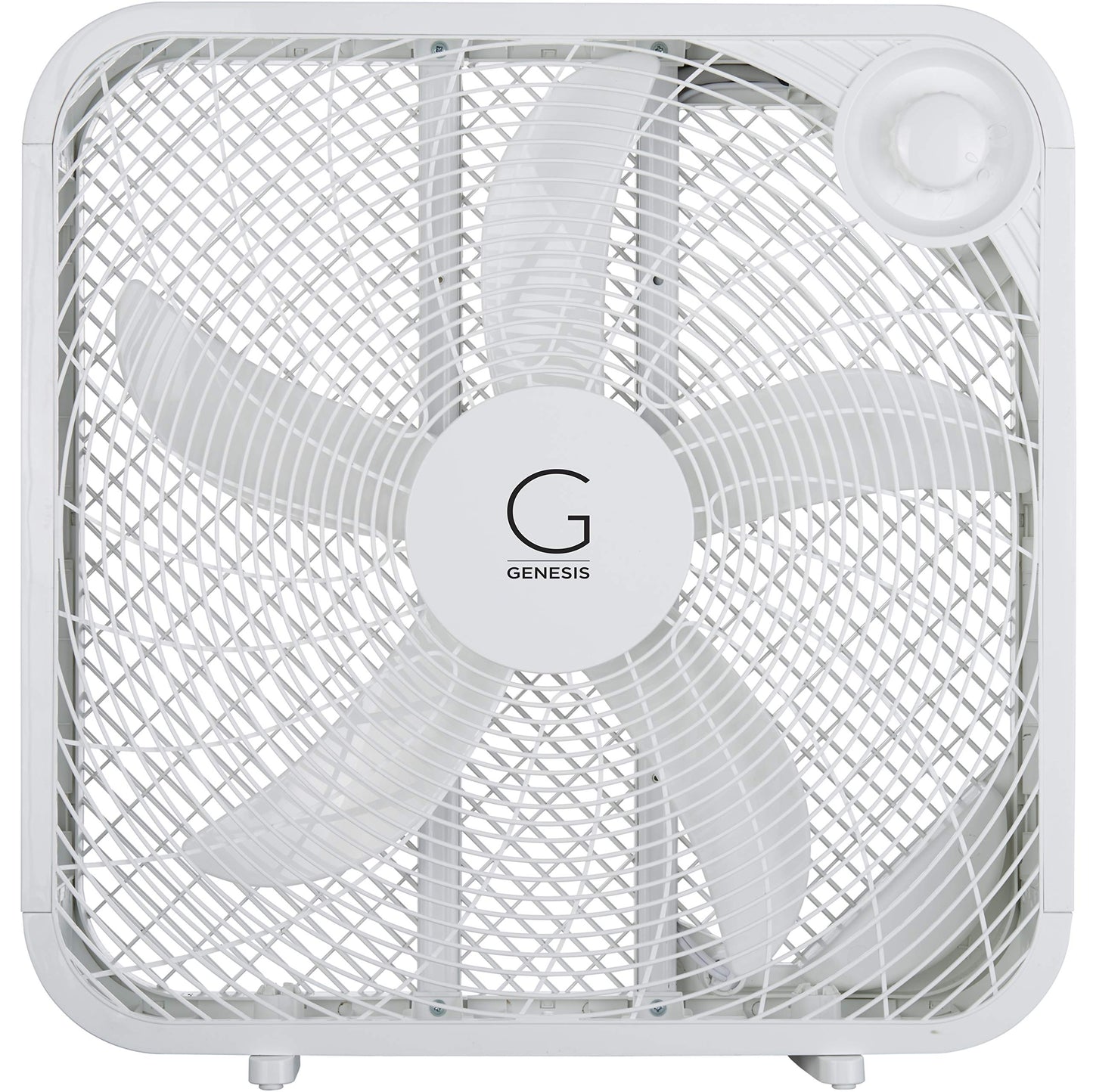 Genesis 20" Box Fan, 3 Settings, Max Cooling Technology, Carry Handle, White (G20BOX-WHT) 🍁 All In One Marketplace Canada