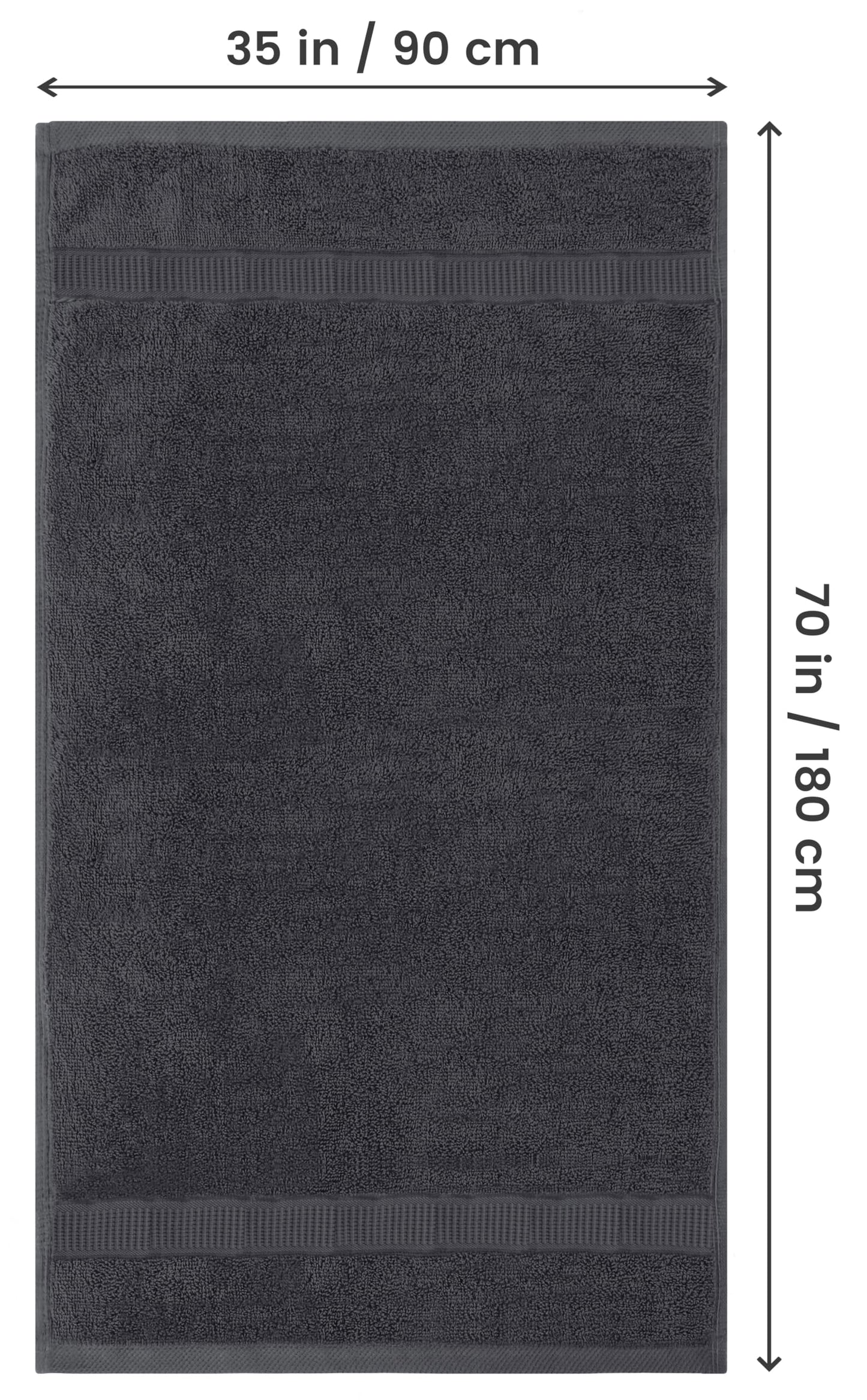 Utopia Towels Luxurious Jumbo Bath Sheet, 35 by 70 Inches, 600 GSM 100% Ring Spun Cotton, Highly Absorbent and Quick Dry Extra Large Bath Towel, Super Soft, Grey, 2 Pack 🍁 All In One Marketplace Canada