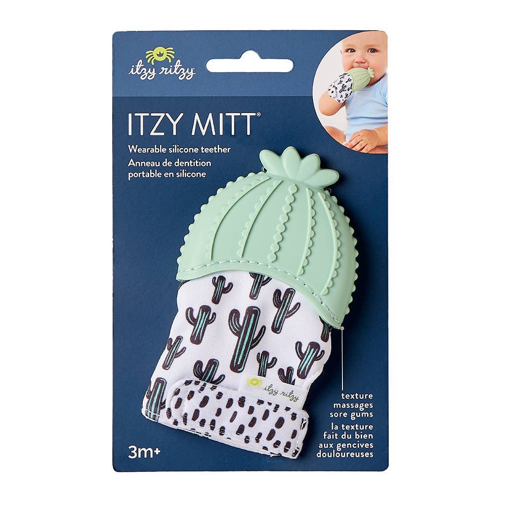 Itzy Ritzy Canada - Itzy Mitt™ Silicone Teething Mitts: Cactus - Ages 0–24 Months